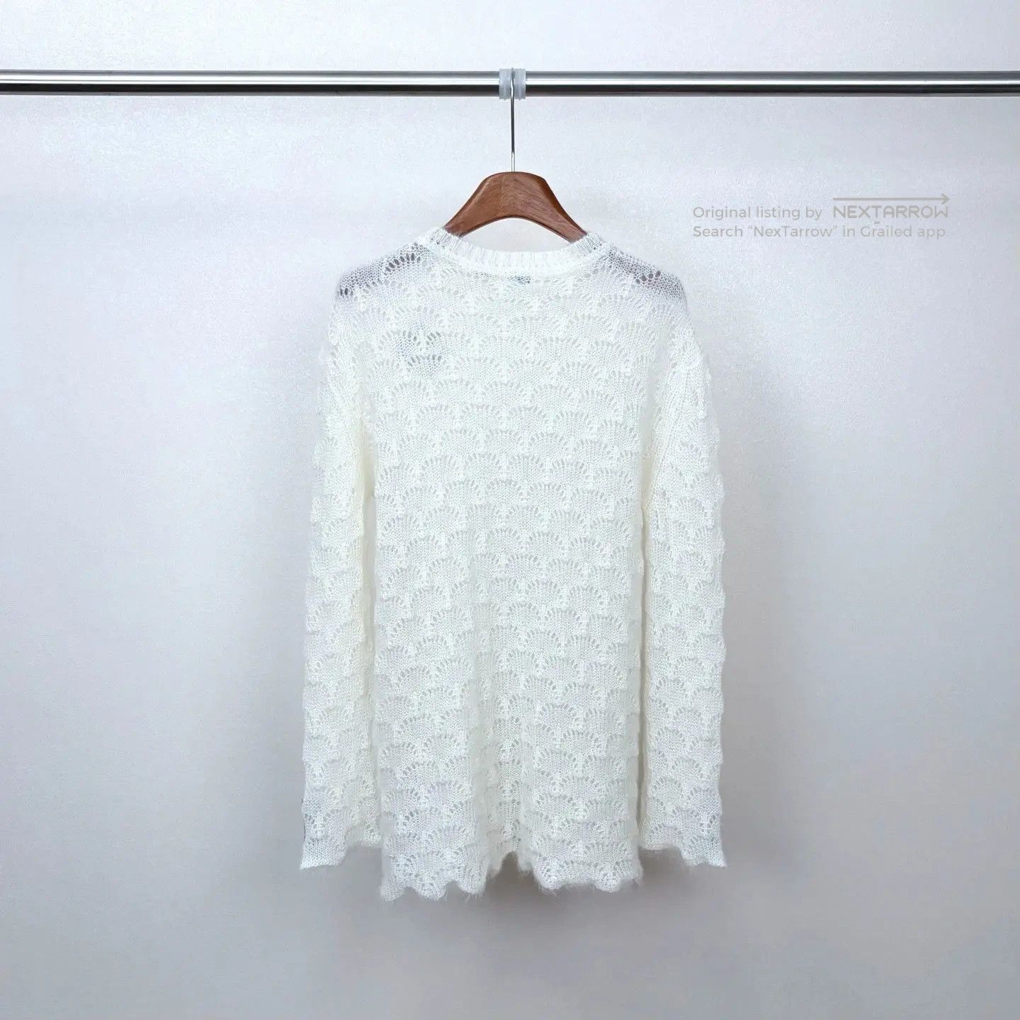 Ermanno Scervino White Badge Lace Knit Top, Women's (Size Xs) — image 2 of 6