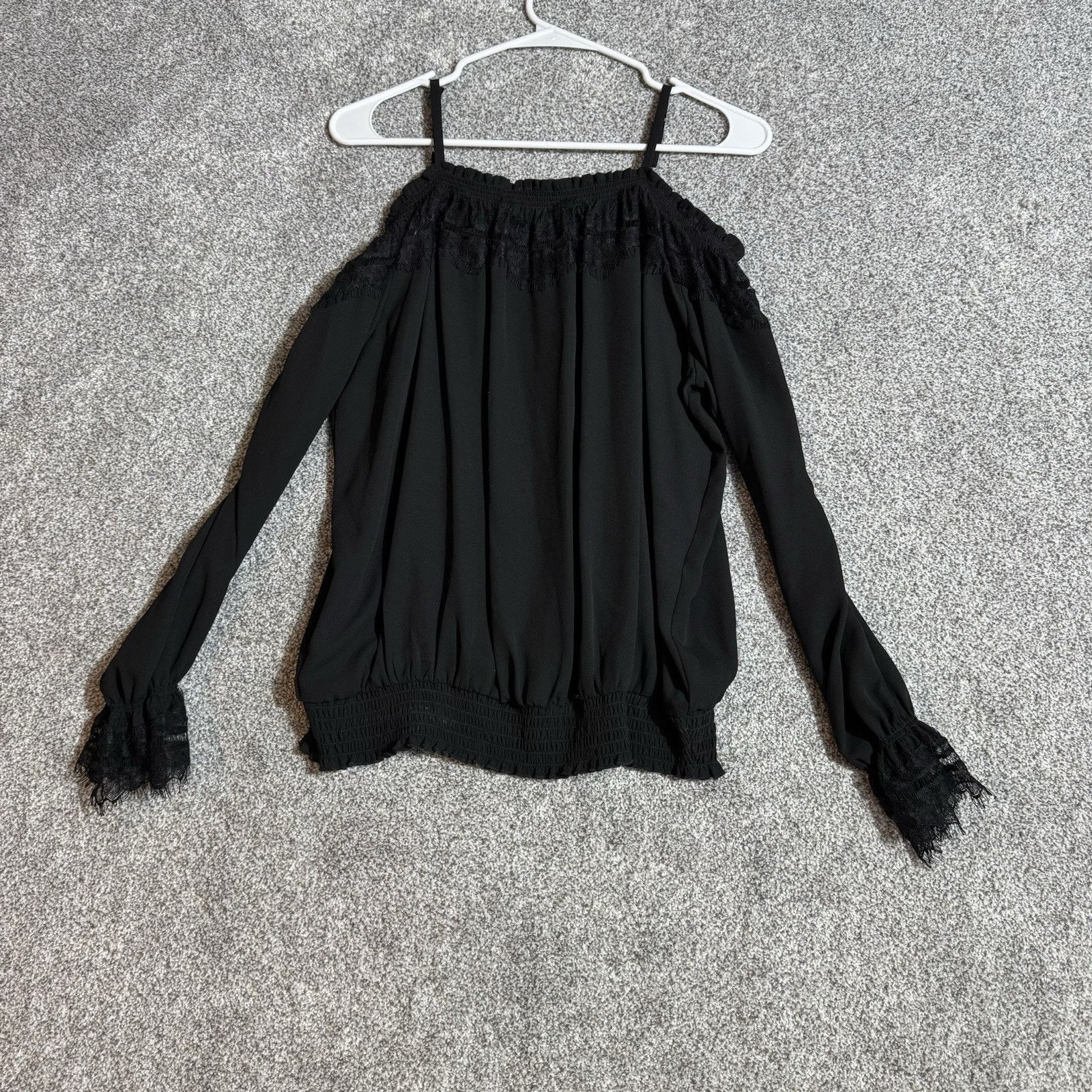 Other Off Shoulder Top Womens XL Whimsigoth Coquette Lace Ruffle Size XL / US 12-14 / IT 48-50 - 5 Thumbnail