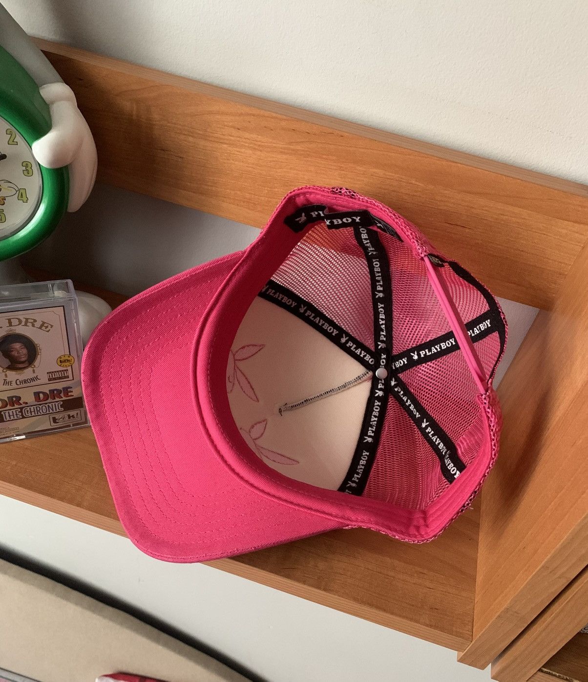 Playboy × Vintage 00s Vintage Playboy Double Rabbit Head Pink Trucker Hat Size ONE SIZE - 4 Thumbnail