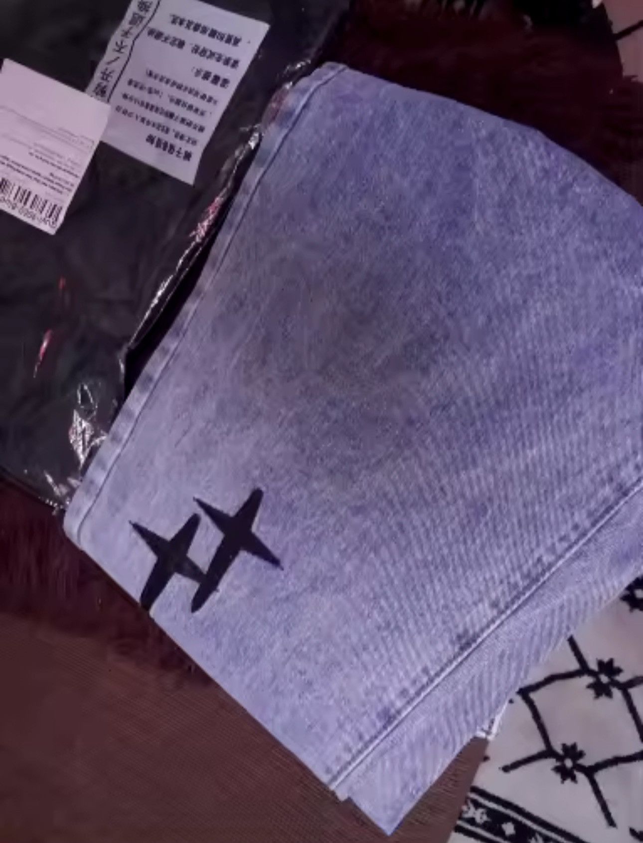 Japanese Brand × Vintage Star Printed Jeans street style Size US 34 / EU 50 - 4 Thumbnail