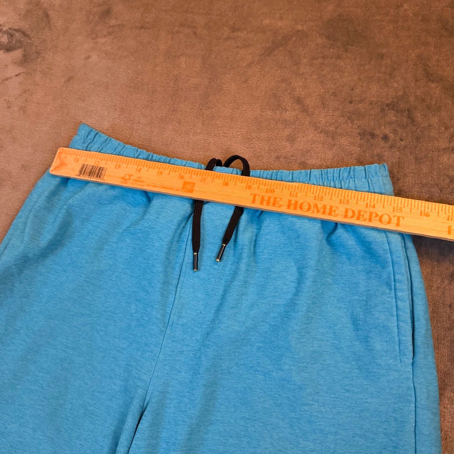 Beyond Yoga Beyond Yoga Heathered Blue Athletic Lounge Shorts Drawstring Mens Size Medium Size US 31 - 5 Thumbnail