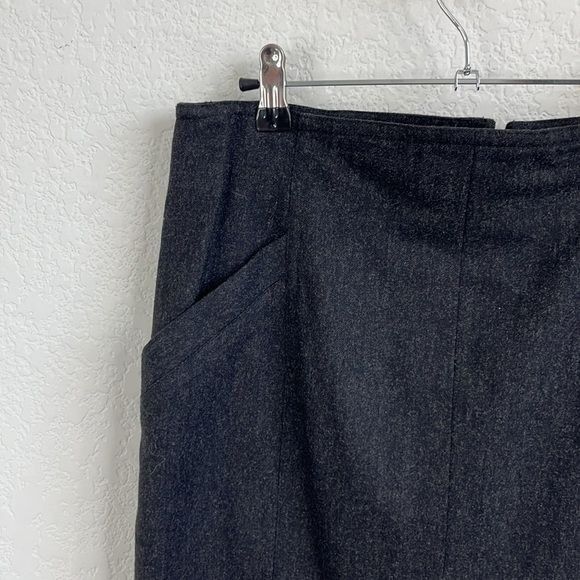 Escada × Vintage Escada by Margaretha Ley Pockets Wool Pencil Skirt 80s Size 28" / US 6 / IT 42 - 2 Thumbnail