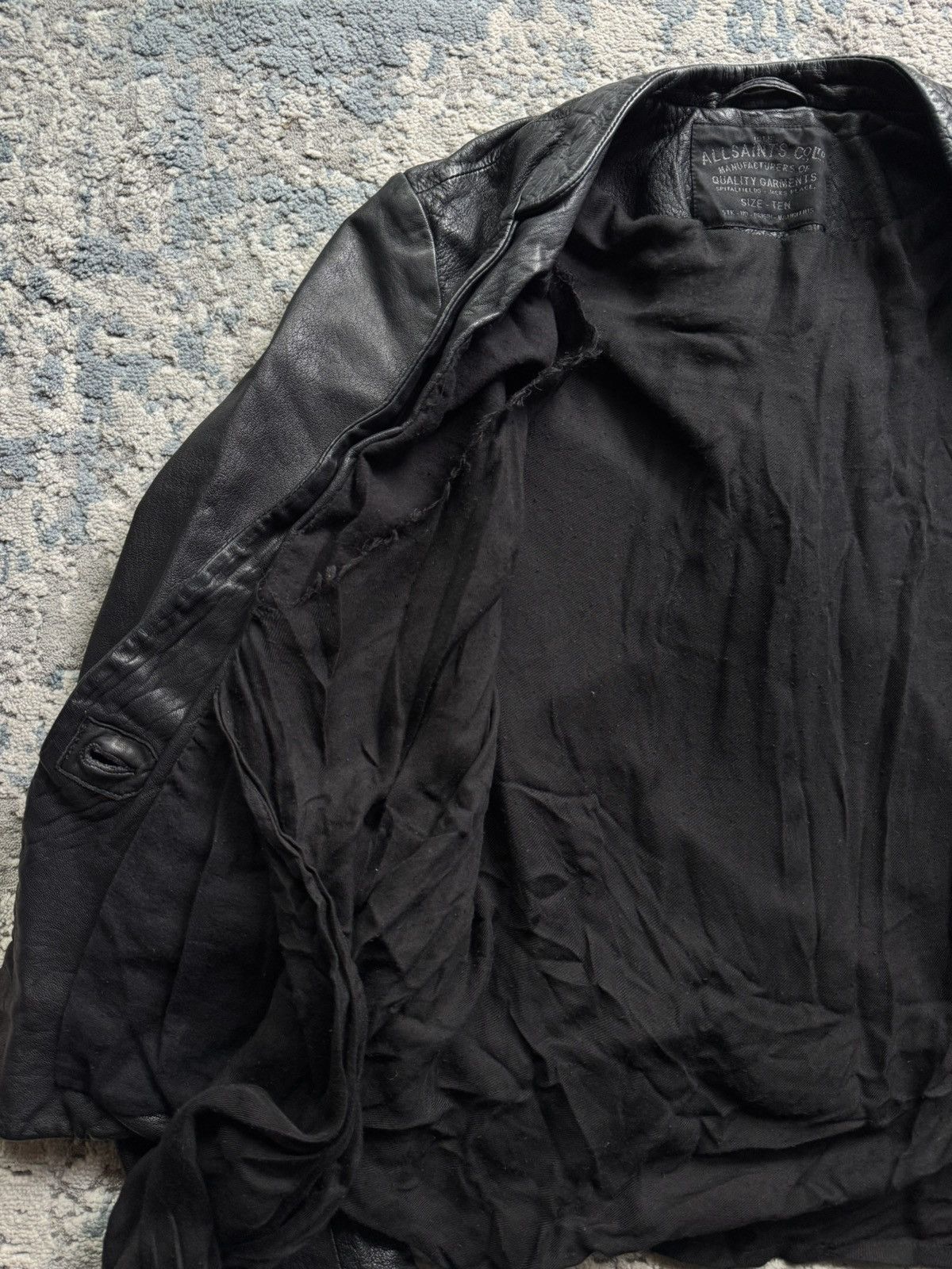 Allsaints Allsaints Avantgarde Ashlar Leather jacket Size 10 Size M / US 6-8 / IT 42-44 - 8 Thumbnail