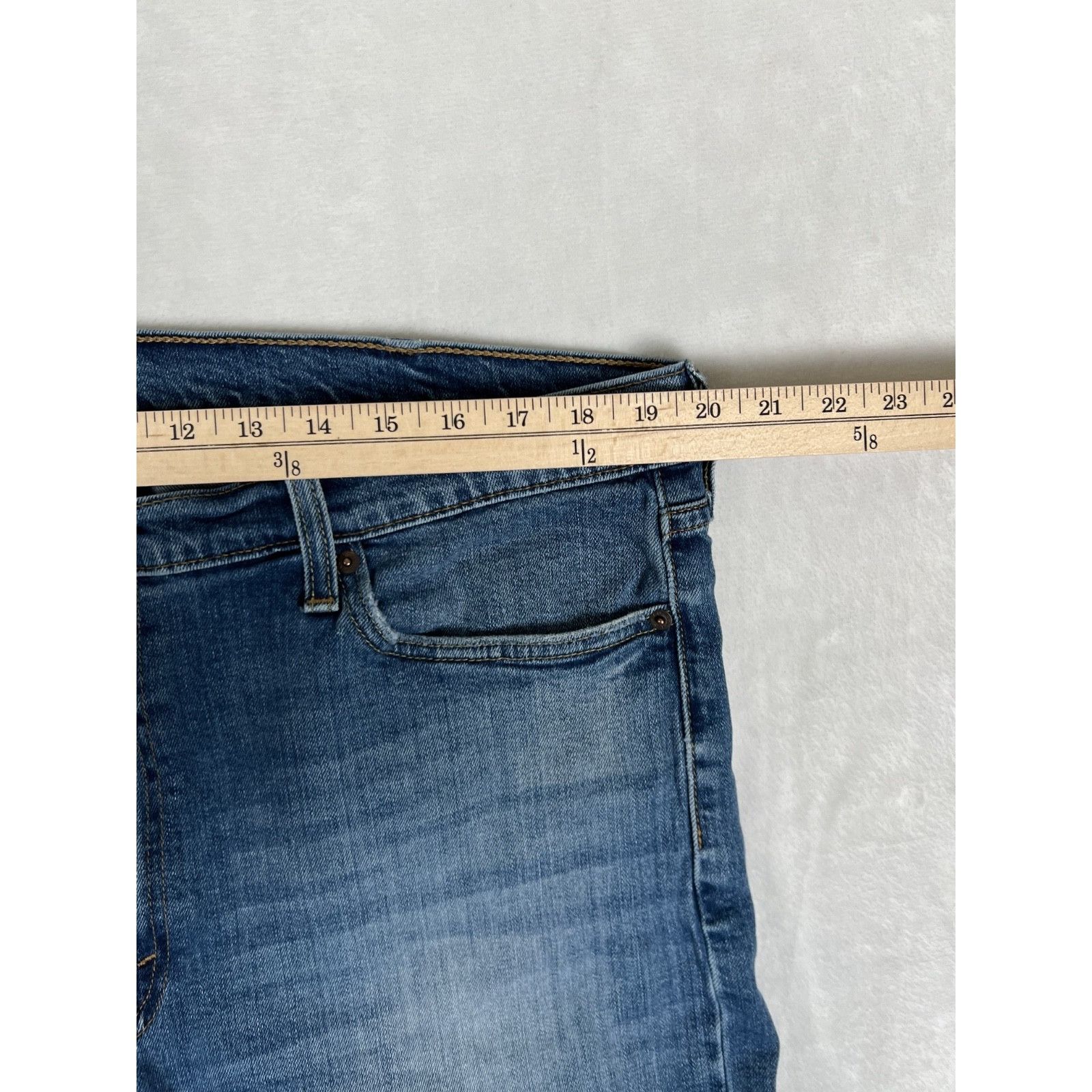 Levi's Levi's 513 Jeans Mens 40x27 Blue Denim Straight Leg Classic Size US 40 / EU 56 - 5 Thumbnail