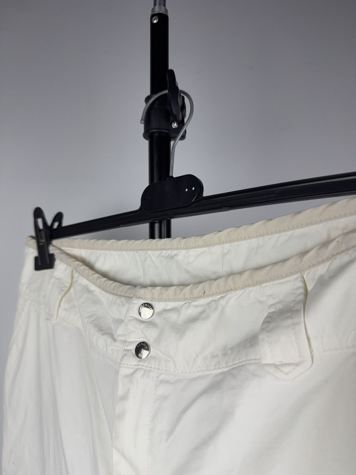Bogner Avant Garde Y2K 00s Bogner White Technical Nylon Cargo Pants Size 33" - 9 Thumbnail