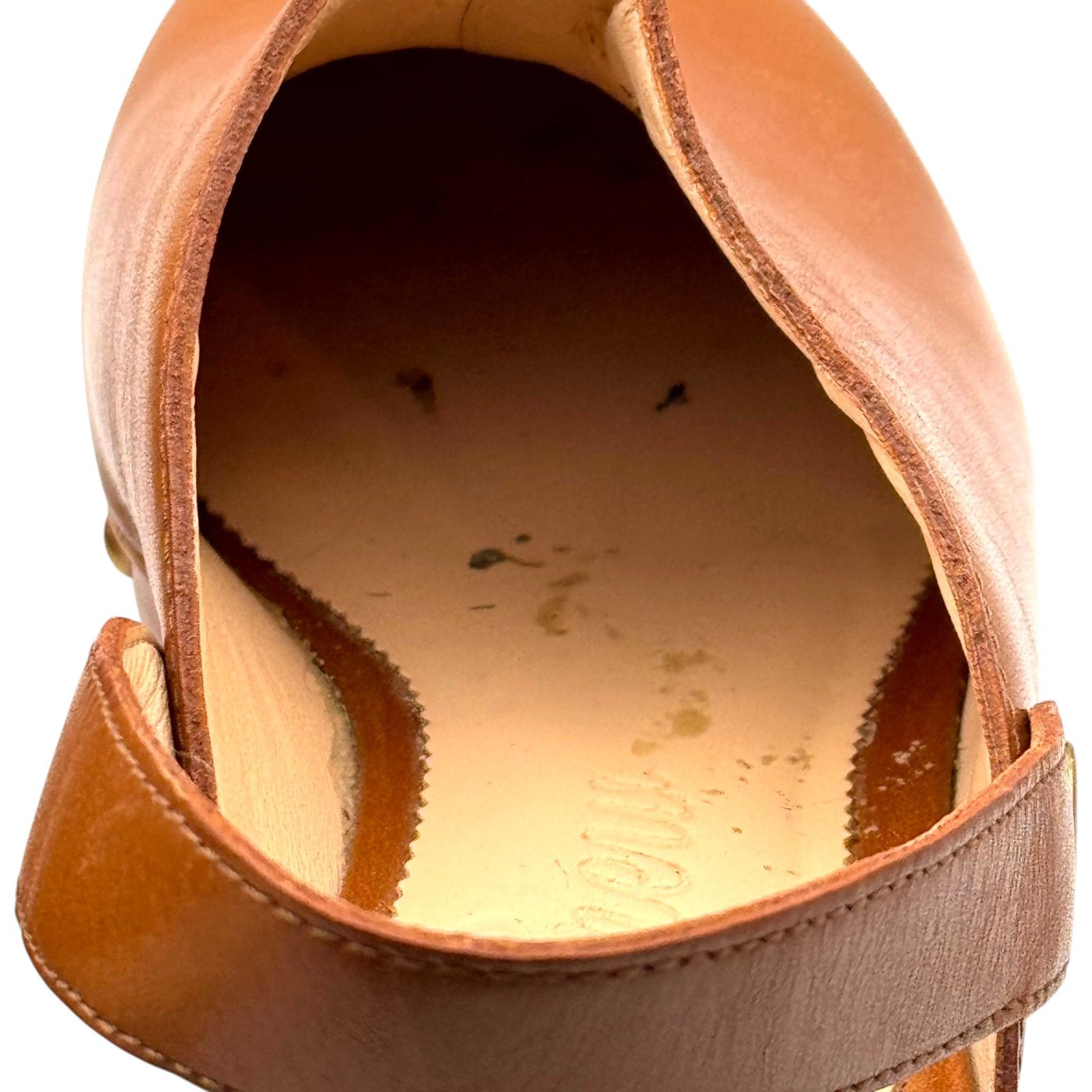 J.Crew J Crew Convertible Leather Clogs Wooden Heel Caramel 7 Size US 7 / IT 37 - 6 Thumbnail