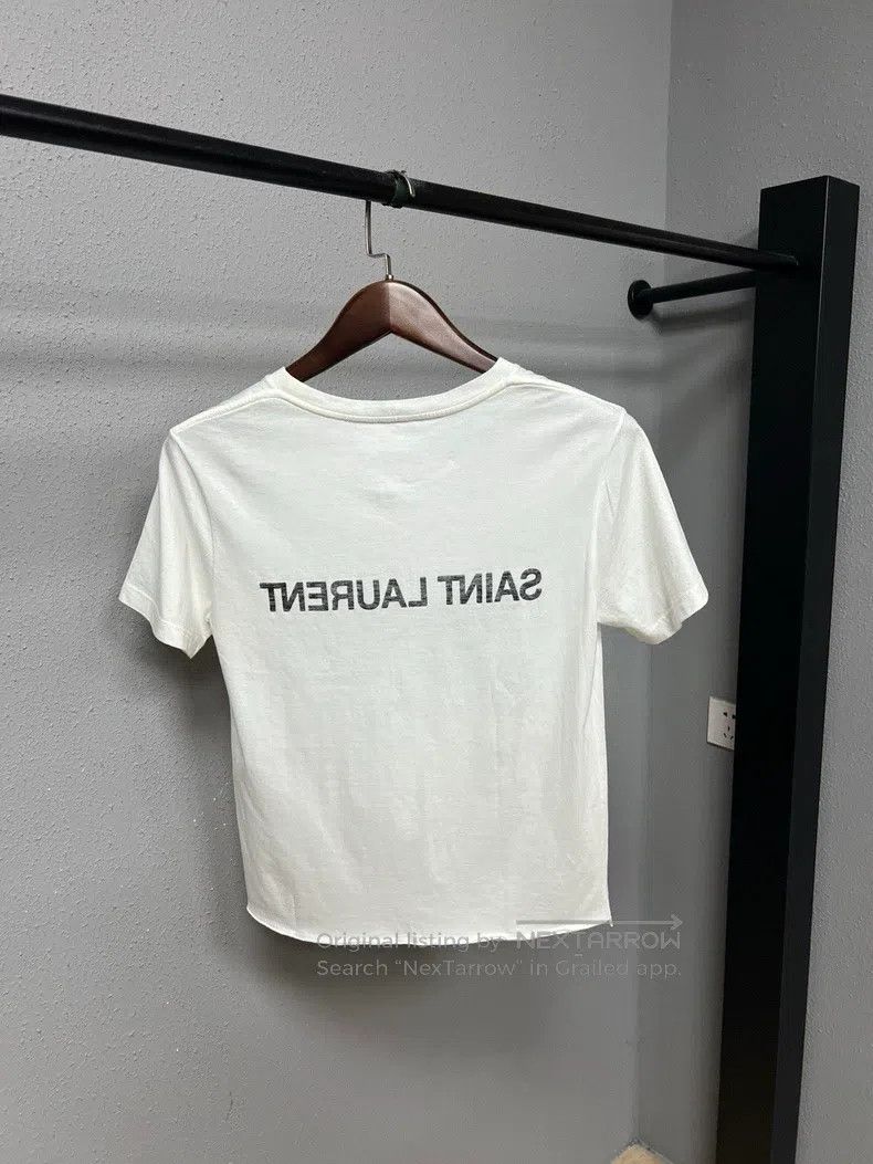 Saint Laurent Paris Saint Laurent Paris Inverted Slogan Logo T-Shirt Size US S / EU 44-46 / 1 - 2 Thumbnail