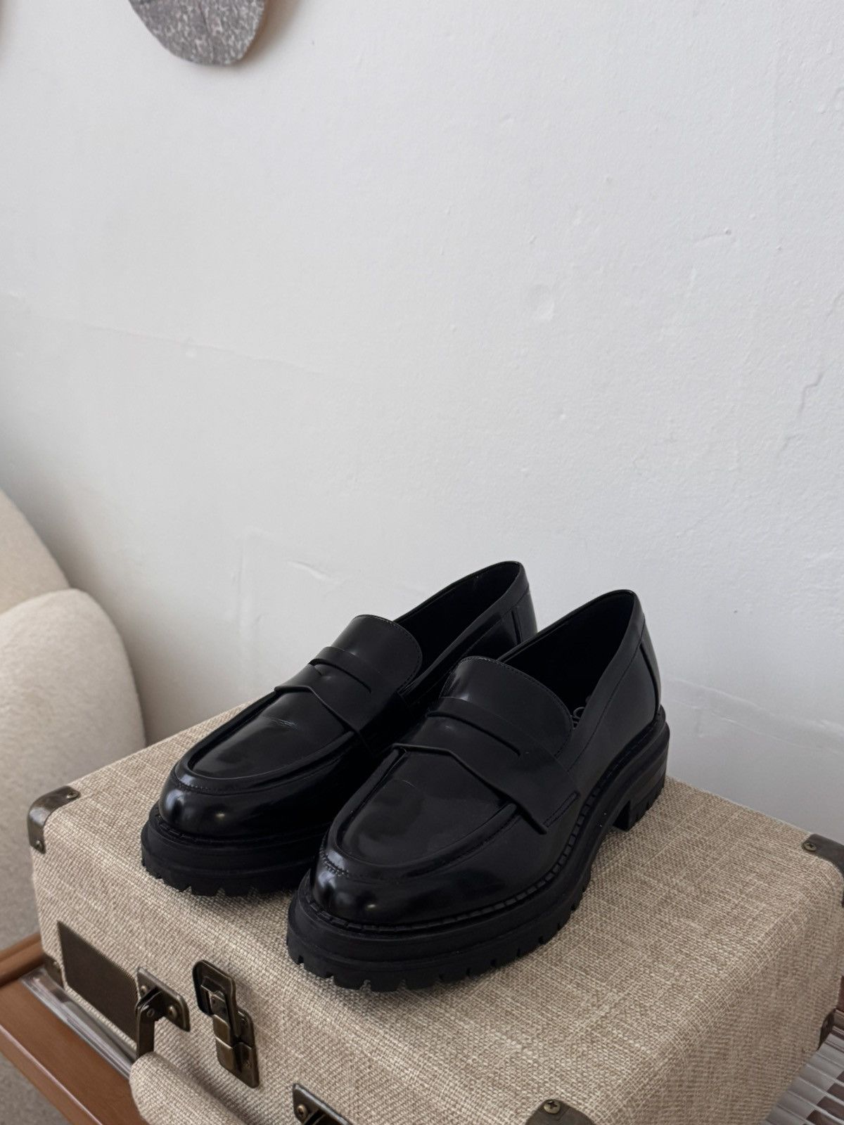 Calvin Klein Grant Lug Sole Penny Loafers Size US 6.5 / IT 36.5 - 1 Thumbnail