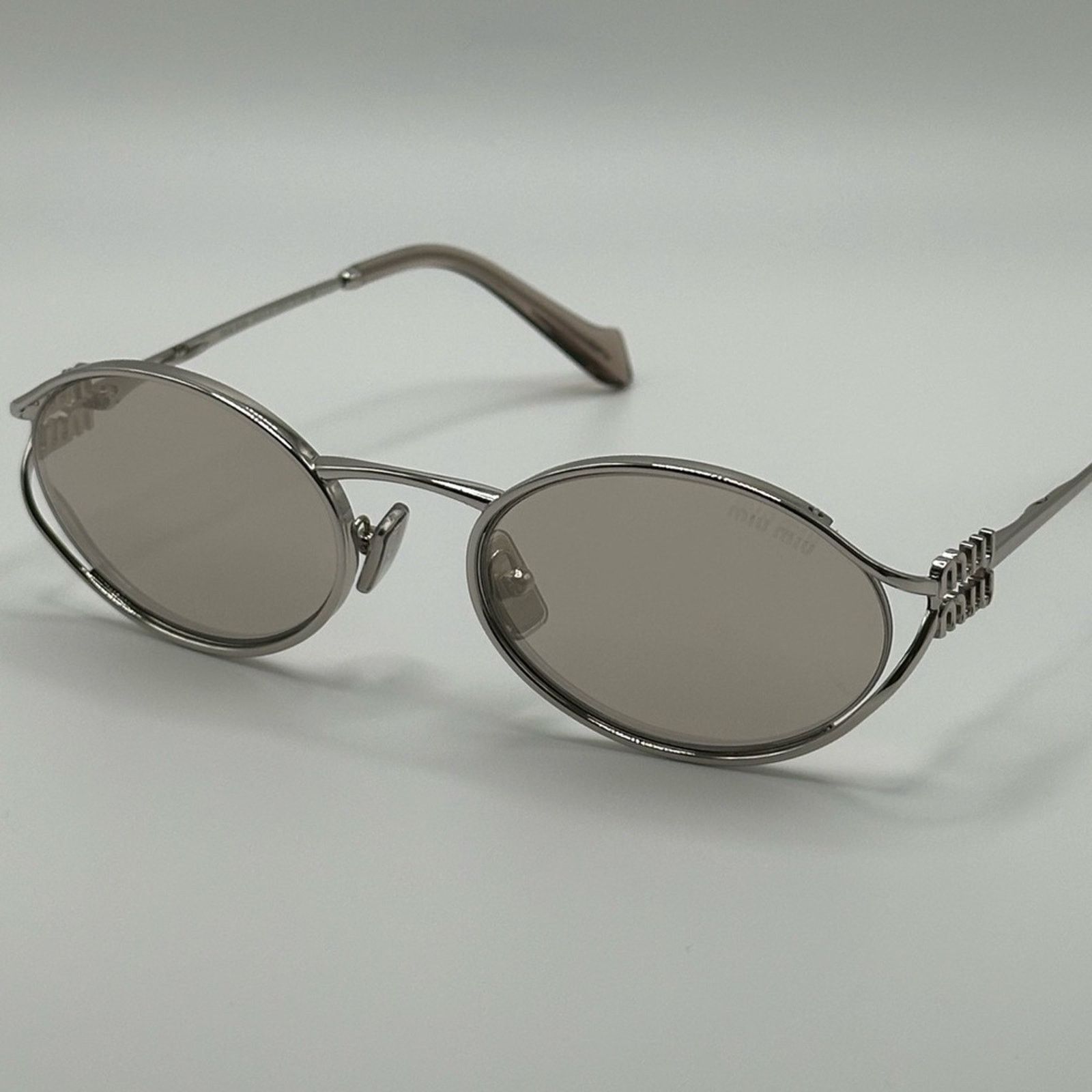 Miu Miu MIU MIU SUNGLASSES MU52YS 1BC10F Silver Ivory Mirror Women Size ONE SIZE - 3 Thumbnail