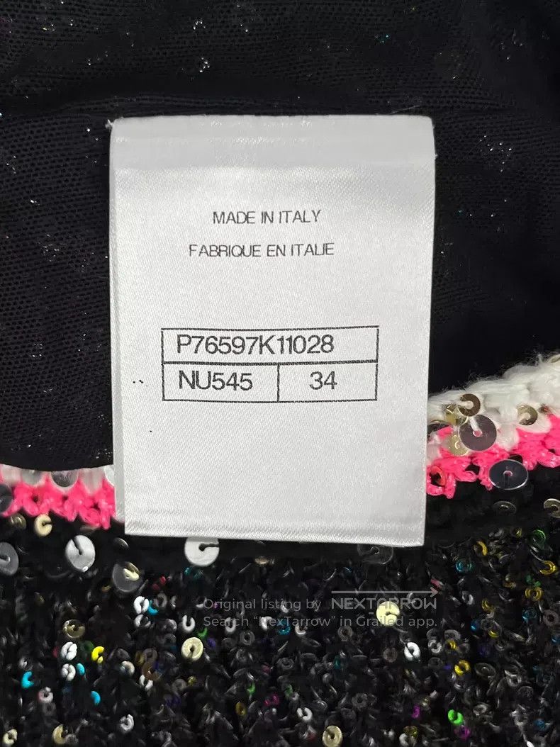 Chanel Chanel 24C black background colour sequin cardigan coat Size XXS / US 00 / IT 34 - 5 Thumbnail