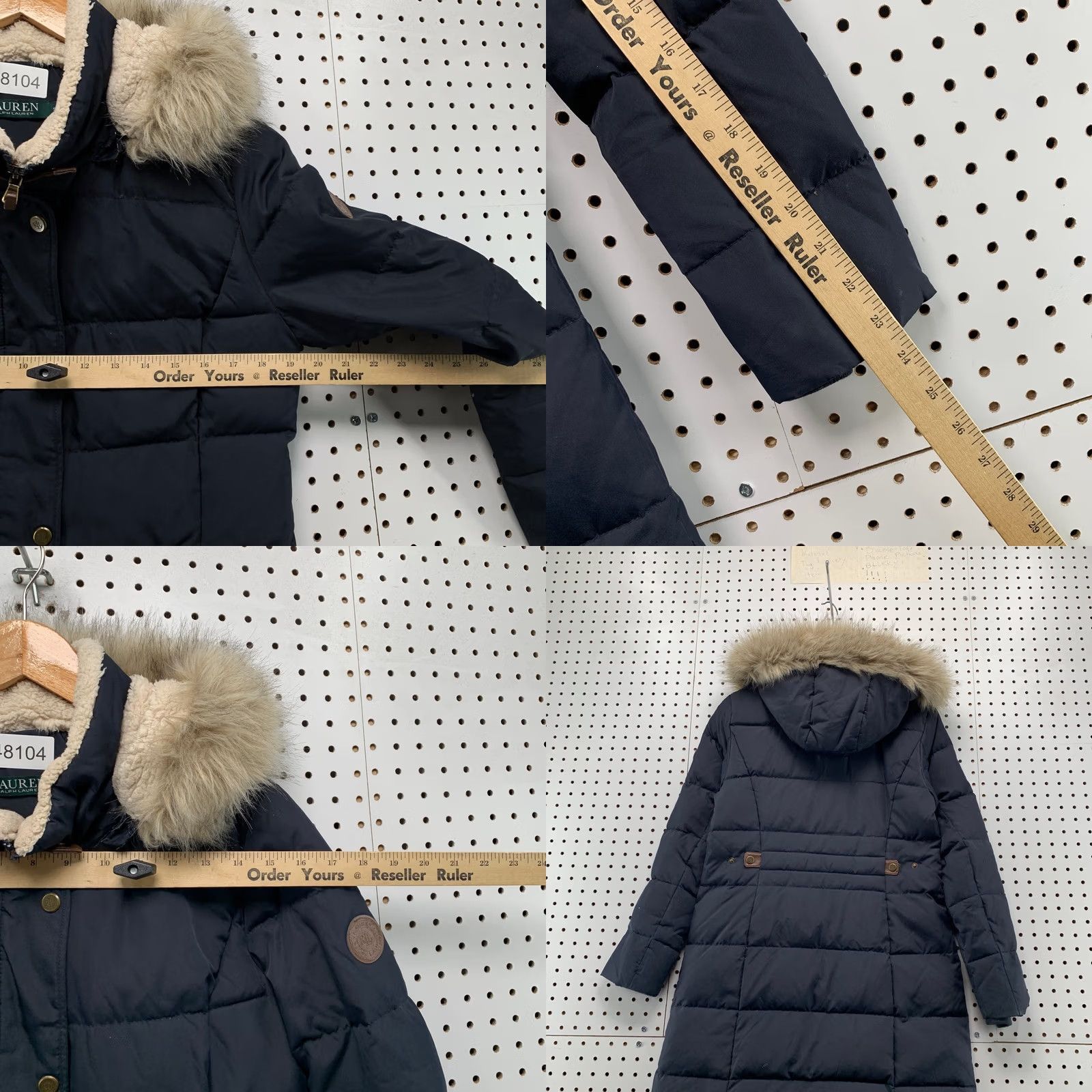 Ralph Lauren VINTAGE LRL Lauren Ralph Lauren Down Puffer Parka Coat Womens S Blue Quilted Sherpa Size S / US 4 / IT 40 - 9 Thumbnail