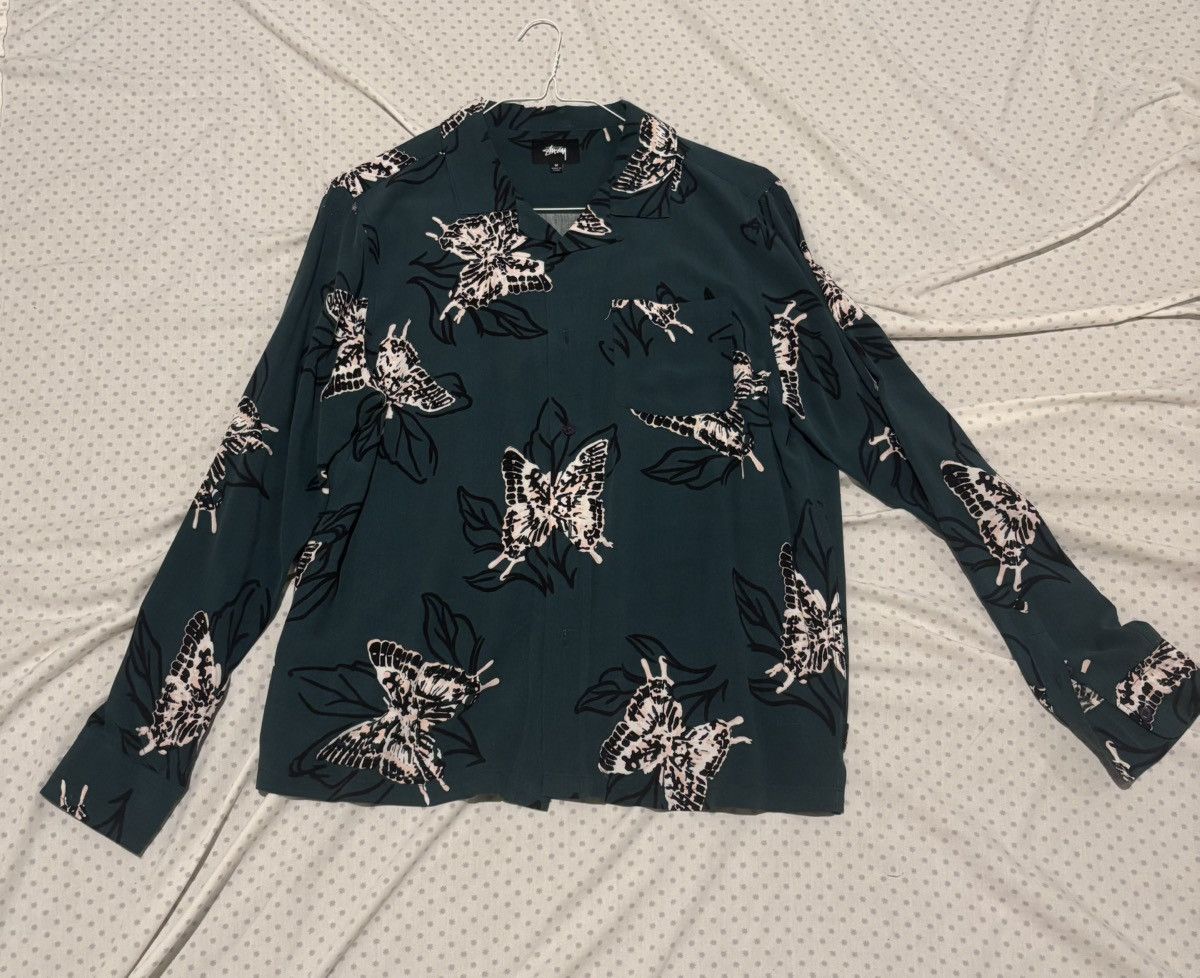 Stussy Stussy Crocodile Print Silk Shirt | Grailed