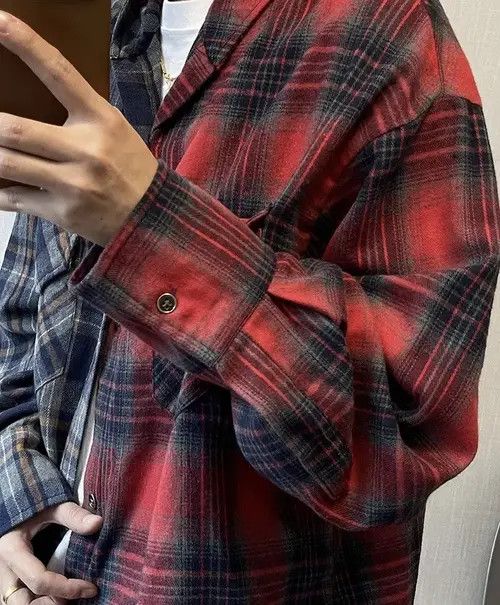 VIBE Outdoor retro patchwork distressed plaid check shirt Size US L / EU 52-54 / 3 - 4 Thumbnail