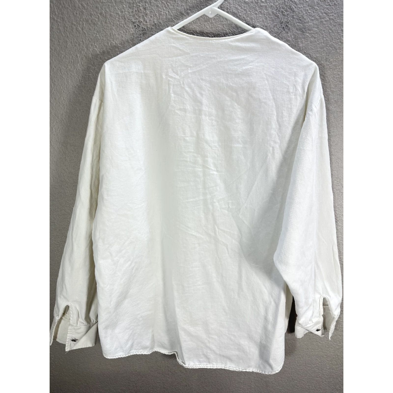 Roper Men's Roper White Western Shirt Concho Dolman Sleeve 100% Cotton Sz 38 Size US M / EU 48-50 / 2 - 7 Thumbnail
