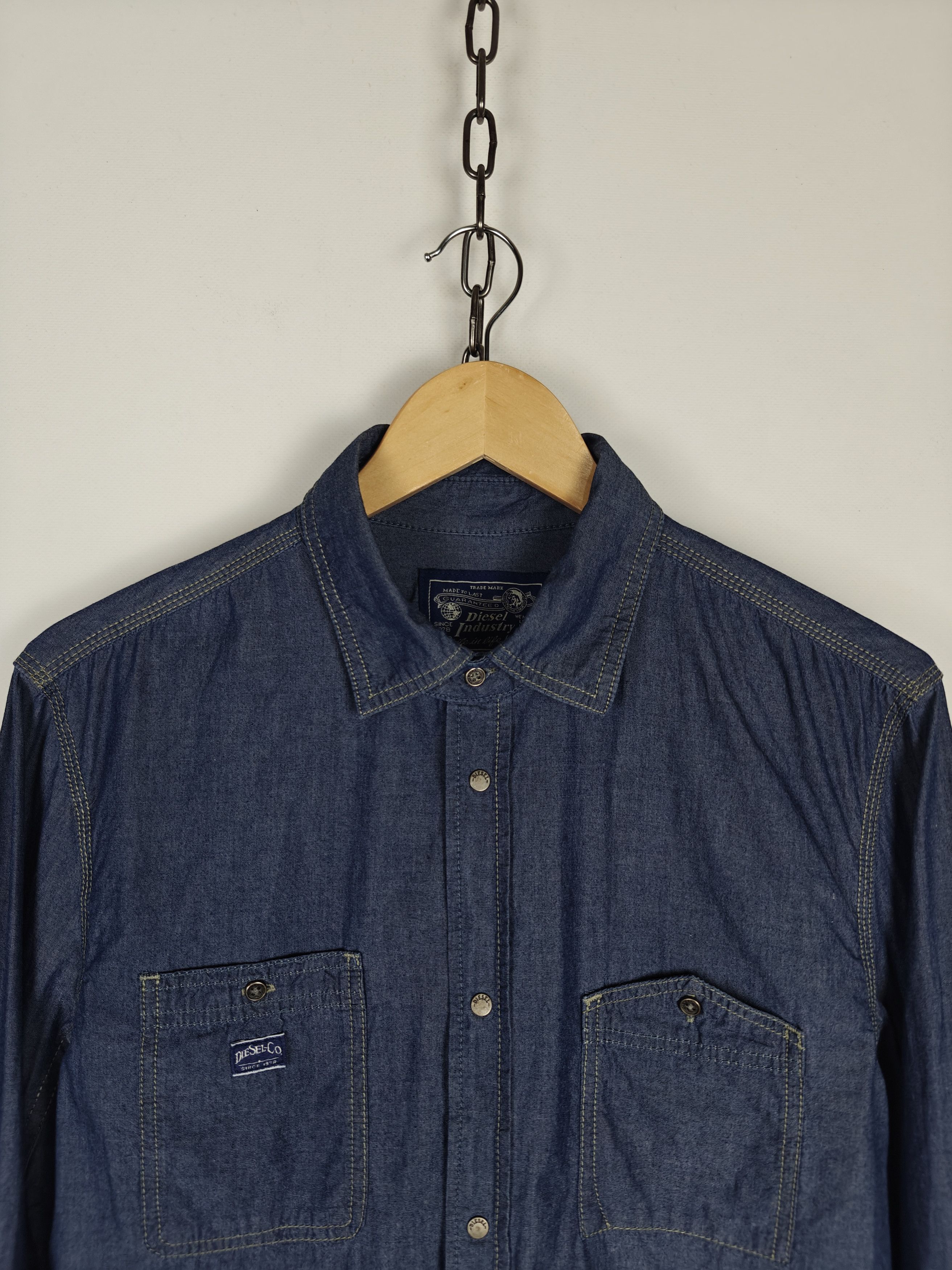 Diesel Diesel Industry Denim Shirt Blue size XL Size US XL / EU 56 / 4 - 2 Thumbnail