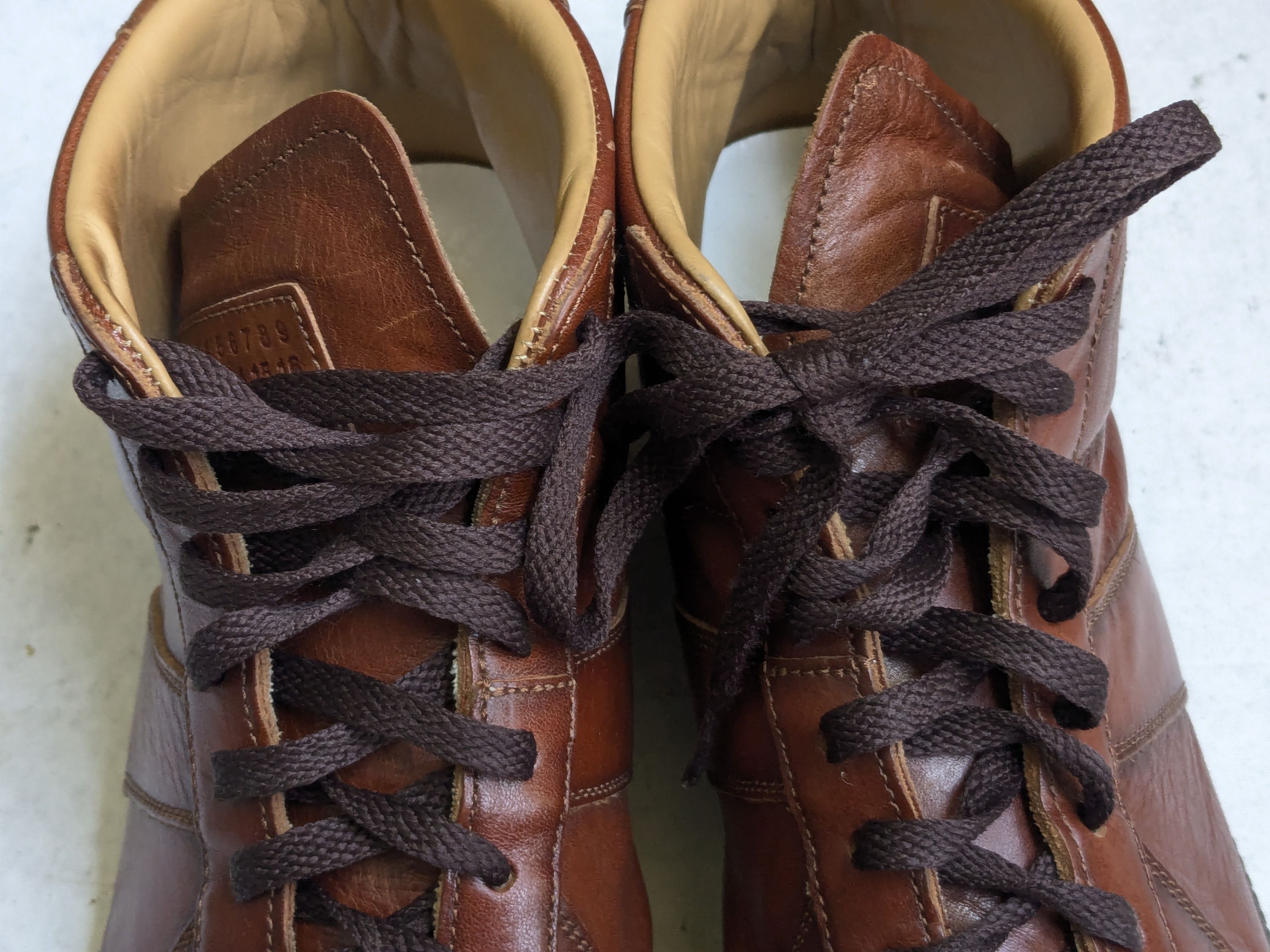 Maison Margiela Maison Margiela Replica GAT Brown 12 45 High Tops Leather Size US 12 / EU 45 - 3 Thumbnail