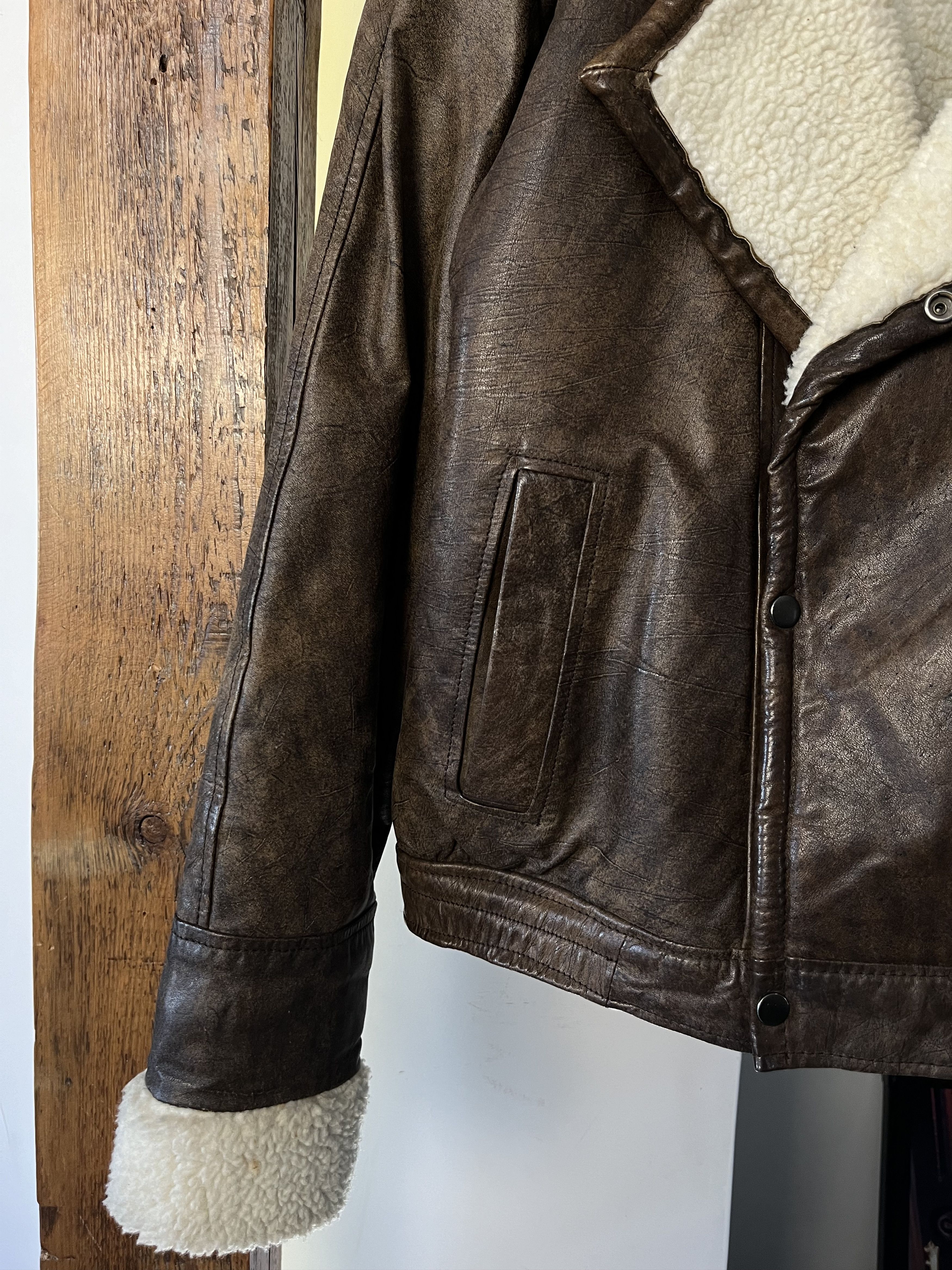 Other Vintage 90s B-3 Real Leather Military Heavy Coat Jacket Size US M / EU 48-50 / 2 - 8 Thumbnail