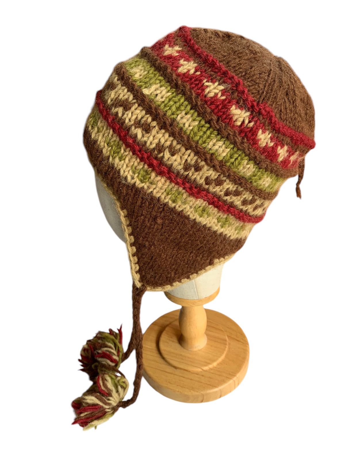 Japanese Brand × Kapital × Vintage Knitted Crochet Wool Earflap Winter Sessions Beanie Hats Size ONE SIZE - 8 Thumbnail