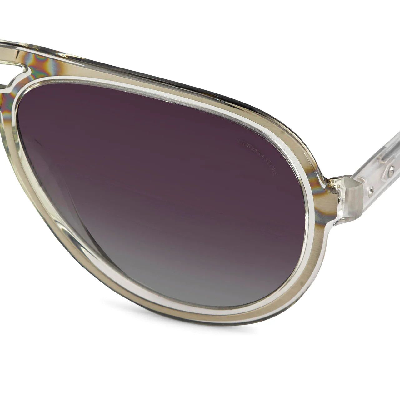 Dior Kris Van Assche Aviator Sunglasses Clear Dark Grey Size ONE SIZE - 3 Thumbnail
