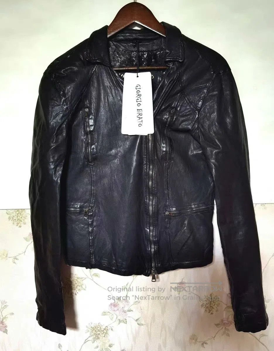 Giorgio Brato Giorgio Brato Short Leather Jacket. Size US M / EU 48-50 / 2 - 1 Thumbnail