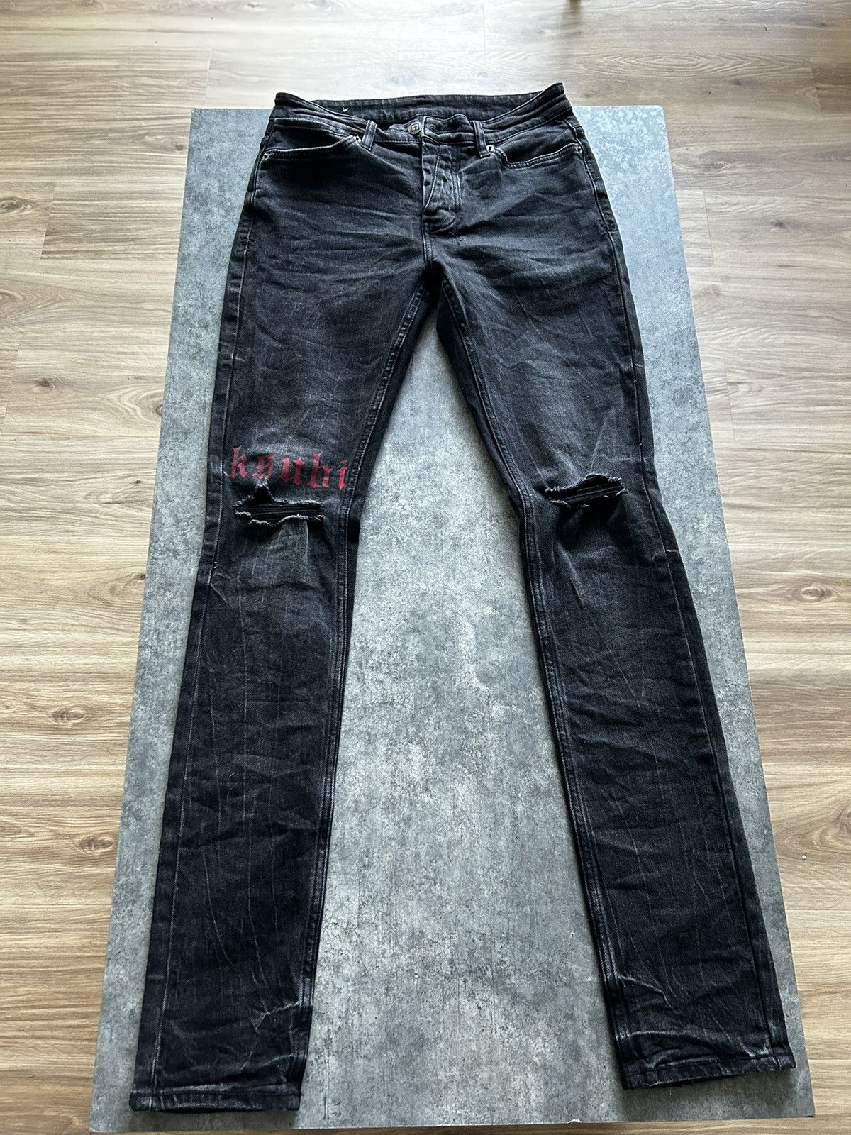 Ksubi Van Winkle Jeans (Black/Red)