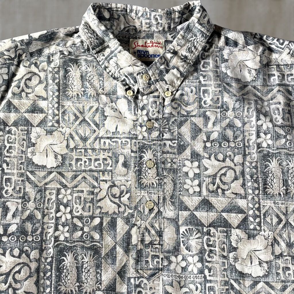 Reyn Spooner VINTAGE Reyn Spooner Alfred Shaheen Shirt Mens 3XL Gray Hawaiian Aloha Tiki Floral Shirt Mens 3XL Gray Floral Tropical Honolulu Mens) Size US XXL / EU 58 / 5 - 1 Thumbnail
