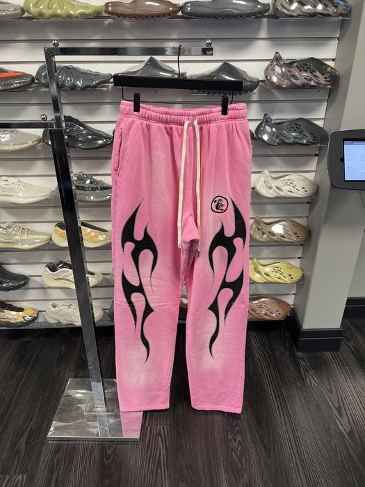 Blue and pink online flame sweatpants