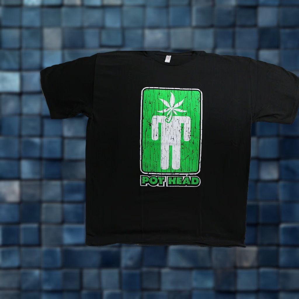 Vintage VINTAGE Marijuana Leaf Pot Head Cannabis T-Shirt Men's Large Black Graphic Tee 100% Cotton Size US L / EU 52-54 / 3 - 1 Thumbnail
