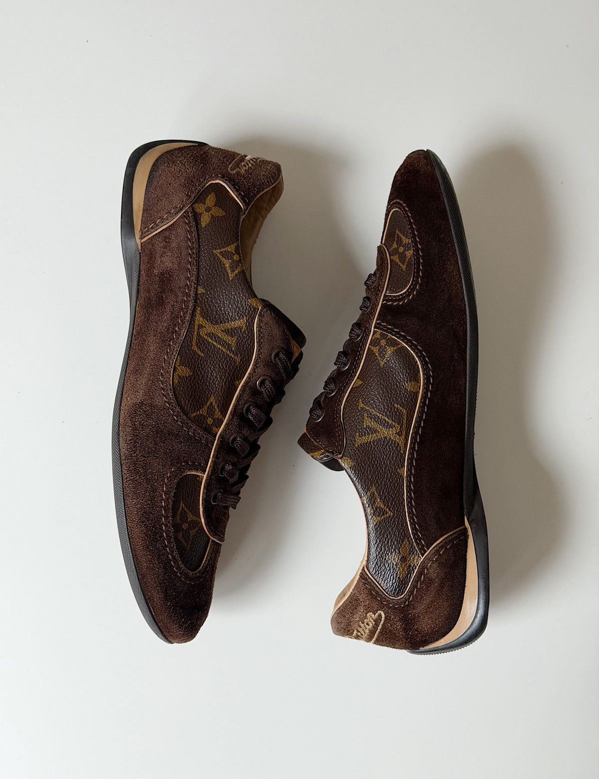 Louis Vuitton LOUIS VUITTON 2008 Monogram Low Profile Sneakers LV trainers Size US 6 / IT 36 - 7 Thumbnail