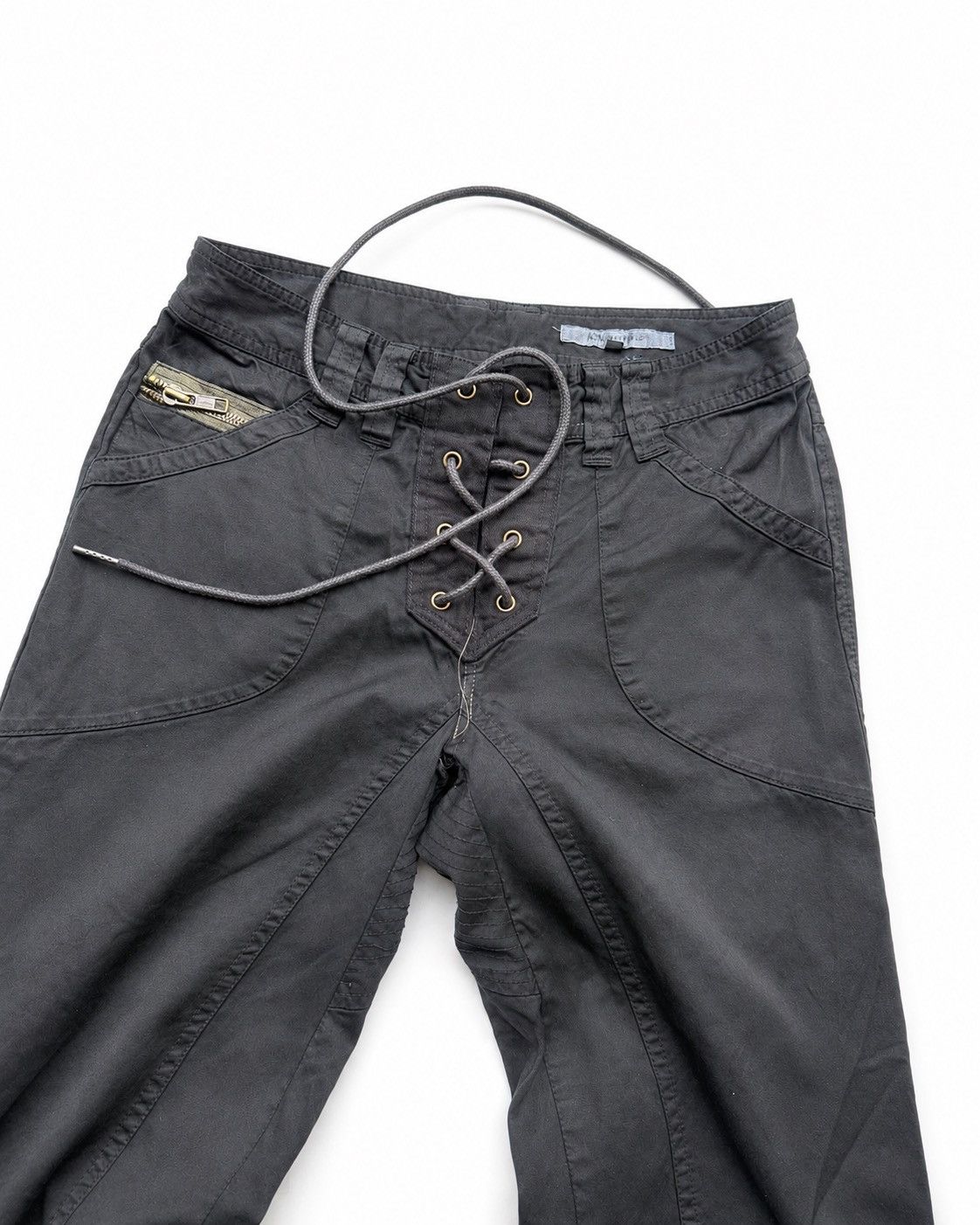 Japanese Brand Enchantement Lace up flare cargo pants Size US 27 - 6 Thumbnail