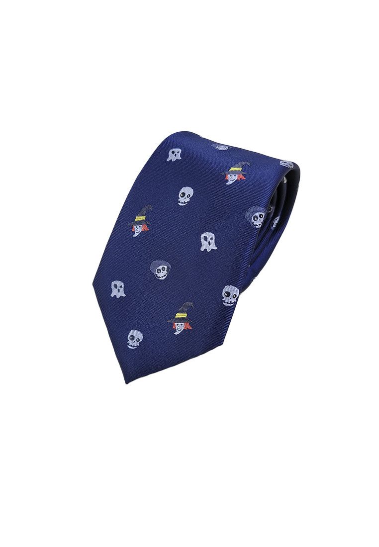 The Unbranded Brand Blue Halloween Pattern Men Tie Necktie Size ONE SIZE - 2 Thumbnail
