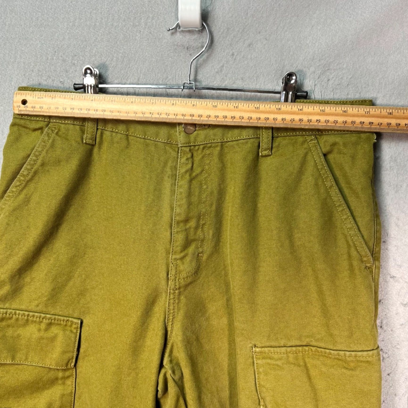 Zara Zara Mens Cargo Pants Olive Green Canvas Tapered Leg 34 Workwear Casual Pants Boys/Girls Mens Size US 34 / EU 50 - 5 Thumbnail