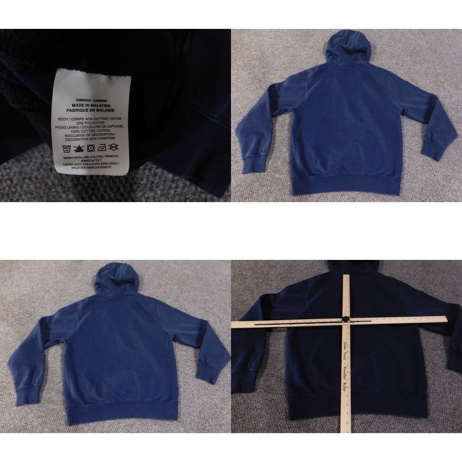 Nike Nike Hoodie Mens Small Navy Blue G Logo Pullover Sweatshirt S Sweatshirt Nike Sportswear Hooded Pockets Logo Warm All Seasons Sports Mens Size US S / EU 44-46 / 1 - 8 Thumbnail
