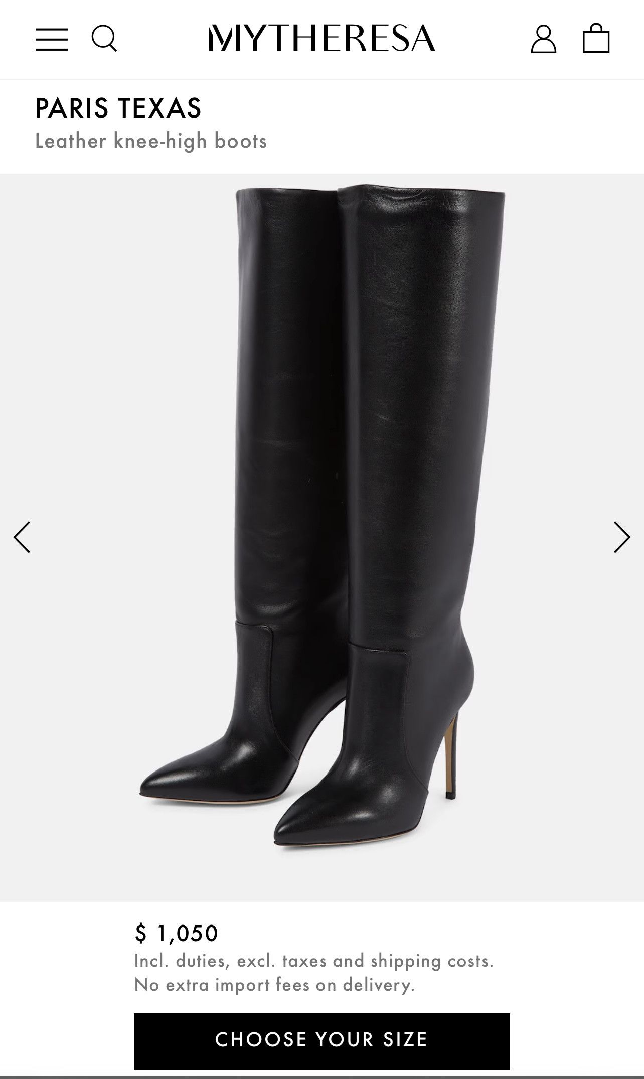 Paris Texas PARIS TEXAS Leather knee-high boots Size US 11 / IT 41 - 1 Thumbnail