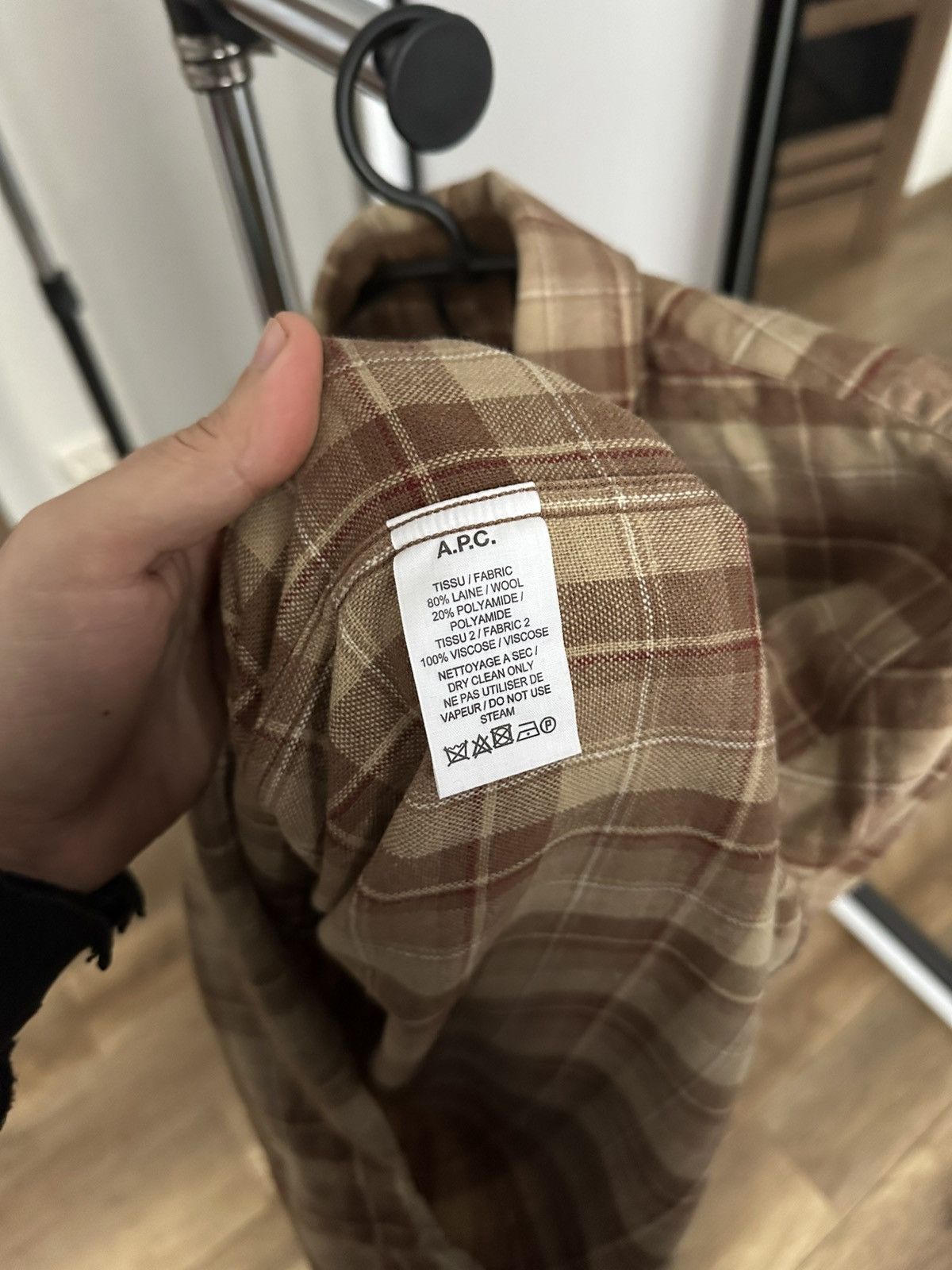 A.P.C. A.P.C. Rue Madame Paris Shirt Button Up Long Sleeve Flannel Size US L / EU 52-54 / 3 - 11 Thumbnail
