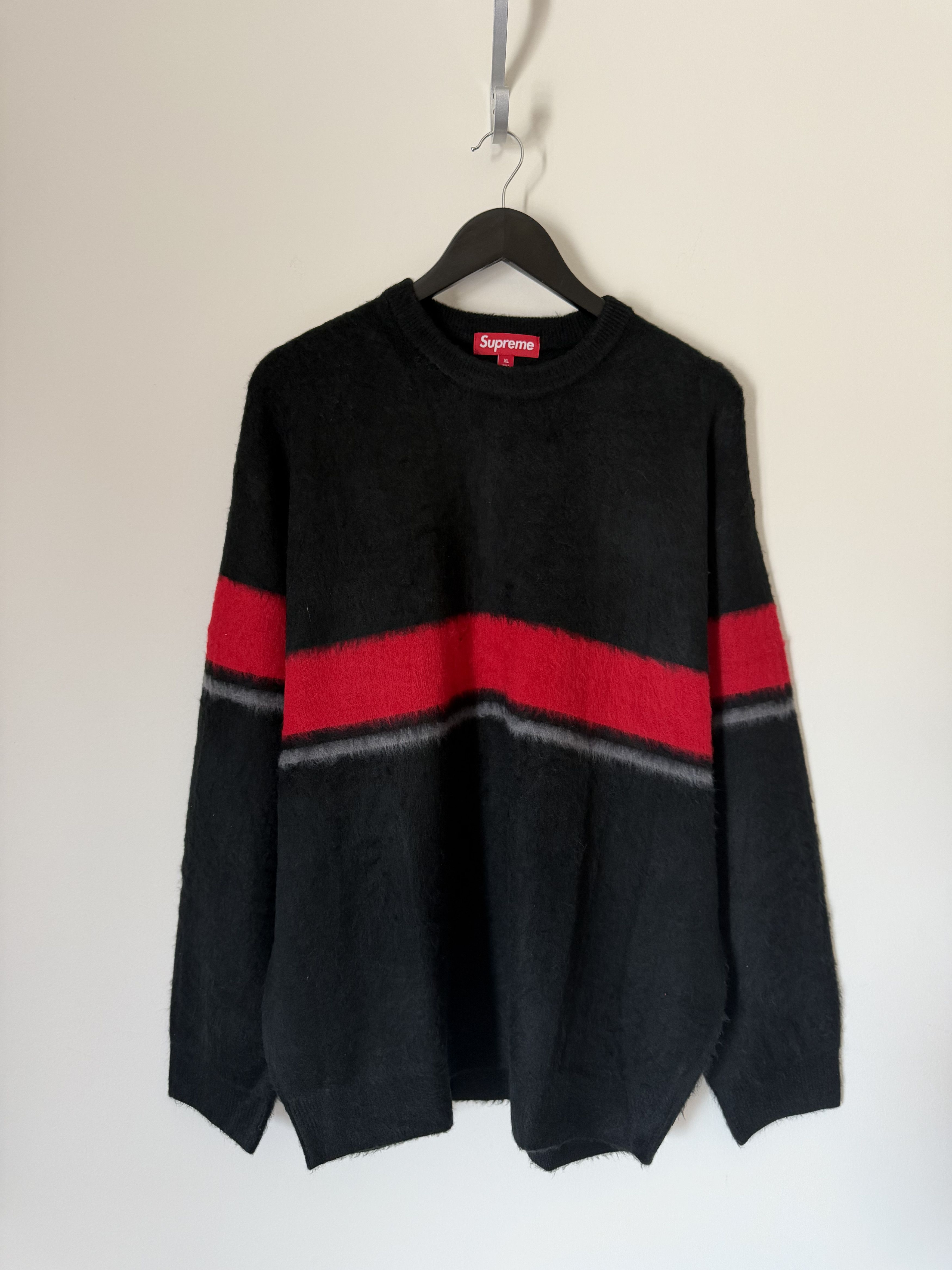Supreme Supreme Brushed Stripe Sweater in Black Size US XL / EU 56 / 4 - 3 Thumbnail