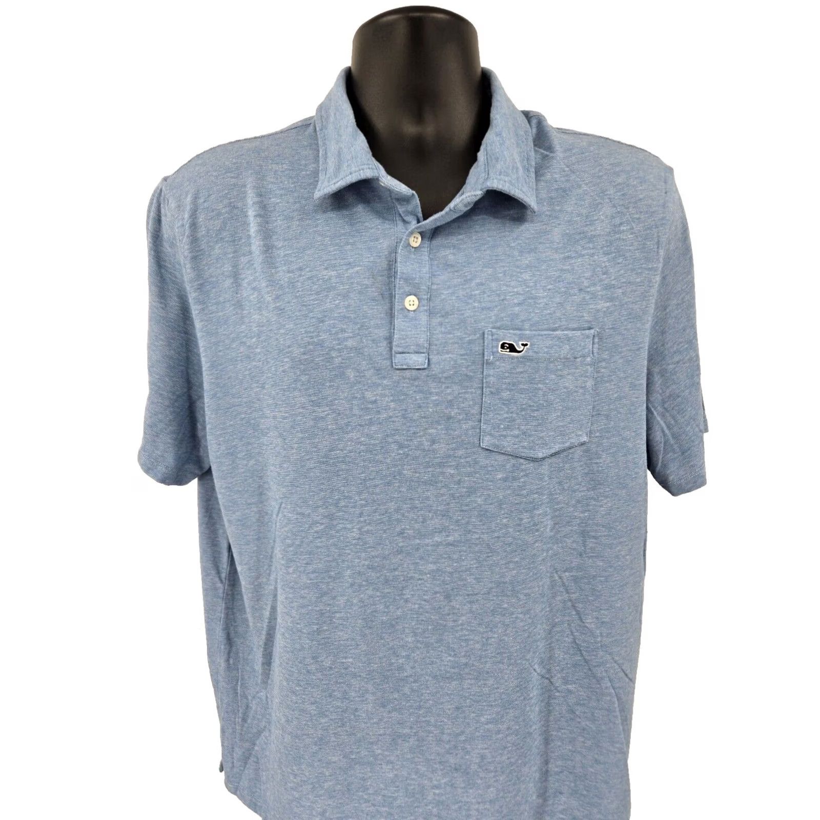 Vineyard Vines Vineyard Vines Polo Shirt Large Blue Golf Short Sleeve Casual Cotton Men Size US L / EU 52-54 / 3 - 2 Thumbnail