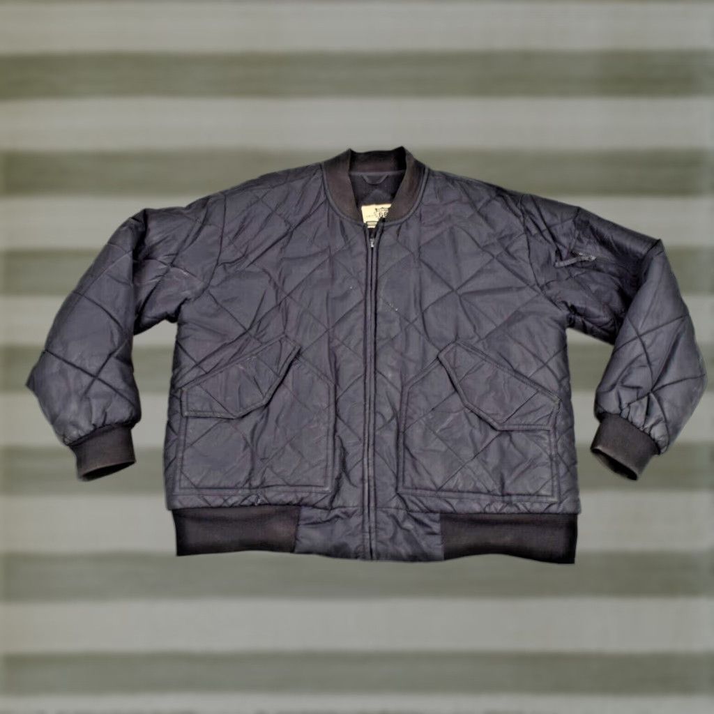 VINTAGE Route 66 Jacket L Black Nylon Quilted Zip Up 90s Casual Mens Girls Womens