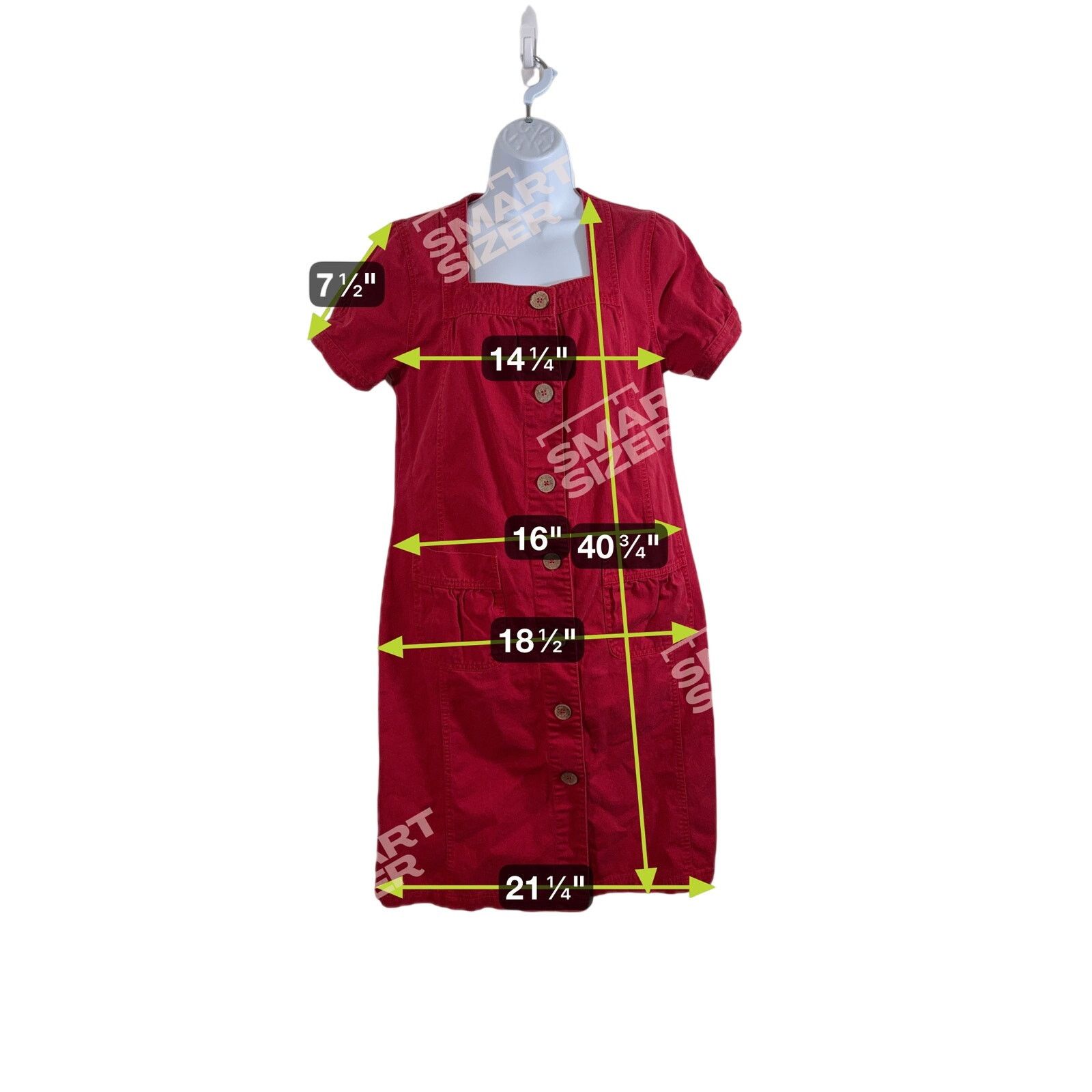 Vintage True Vintage 90s Vicki Wayne Red Denim Dress Size Small Size S / US 4 / IT 40 - 5 Thumbnail