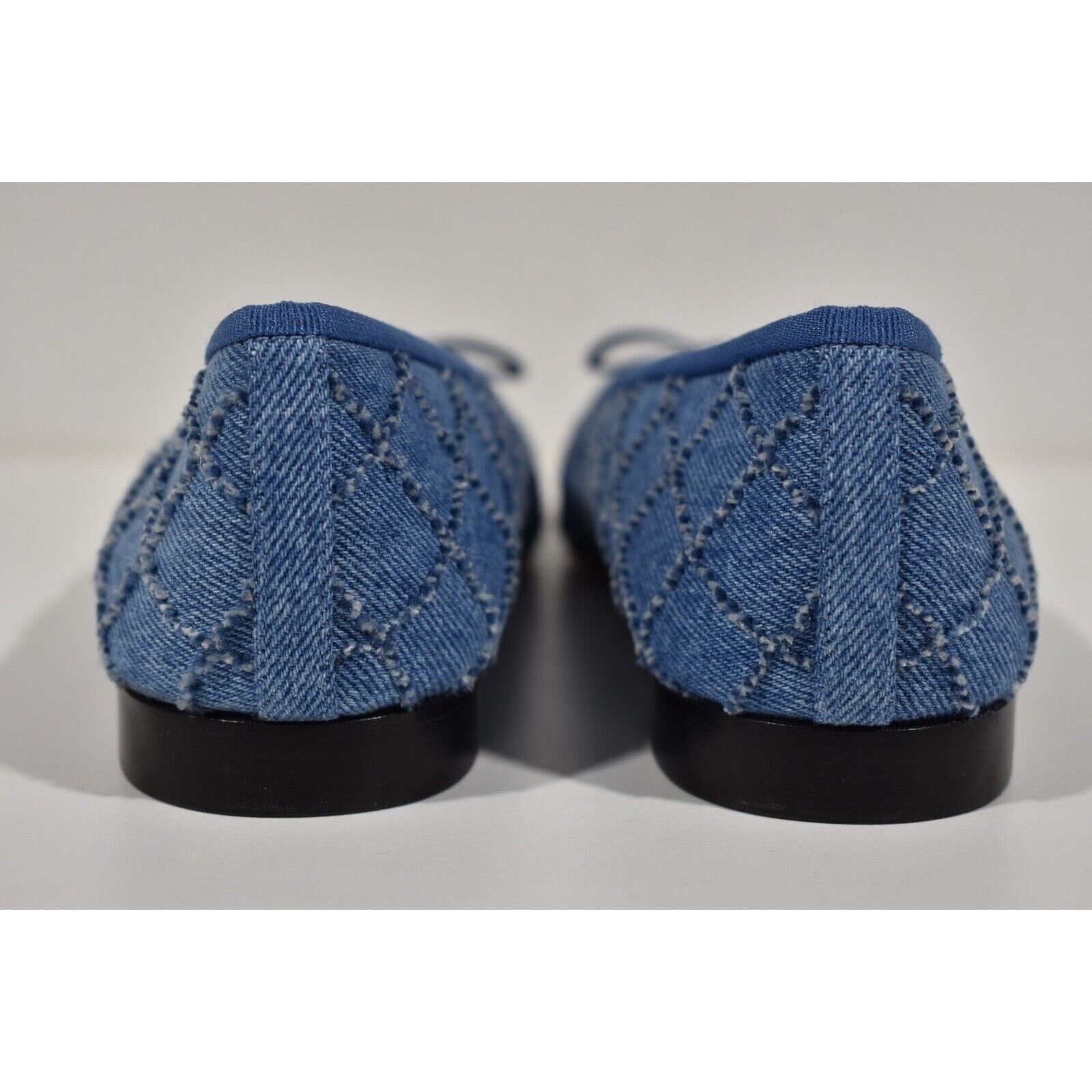 Chanel 23P Denim CC Logo Cap Toe Bow Tie Ballet Ballerina Flat 37 Size US 7 / IT 37 - 11 Thumbnail