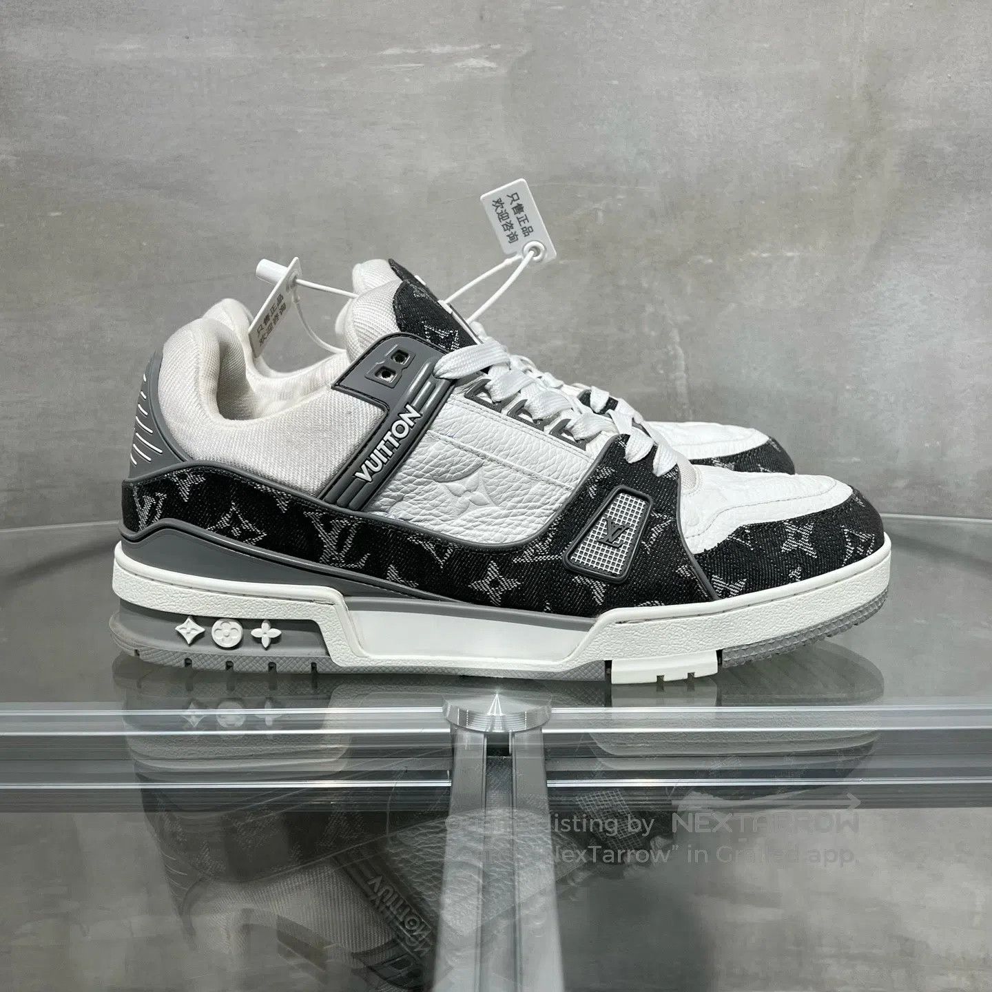Louis Vuitton Louis Vuitton Trainer White-Grey Jeans shoes Size US 9.5 / EU 42-43 - 4 Thumbnail
