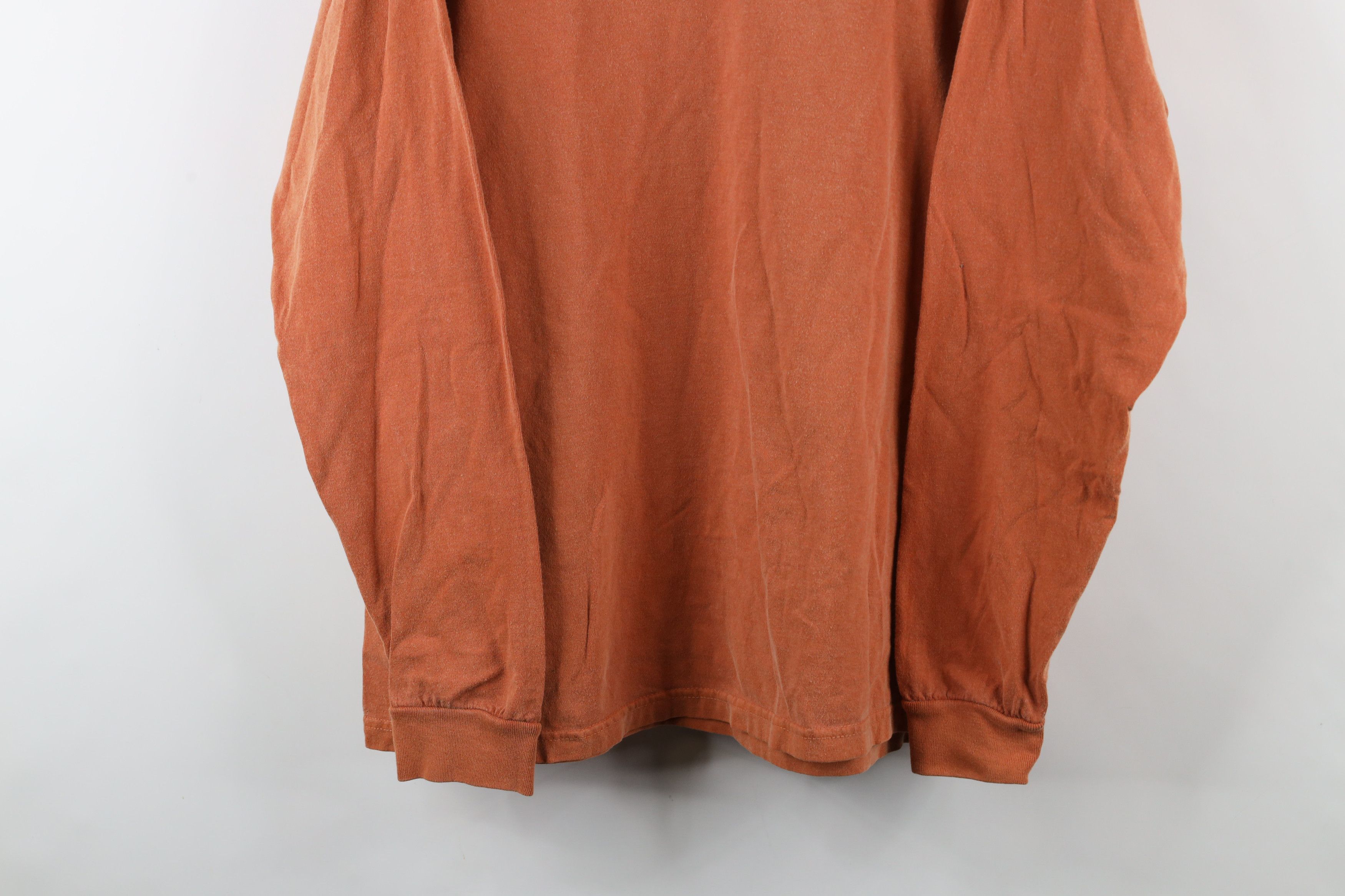 Vintage Vintage 90s Streetwear Stonewash Long Sleeve T-Shirt Orange Size US L / EU 52-54 / 3 - 3 Thumbnail