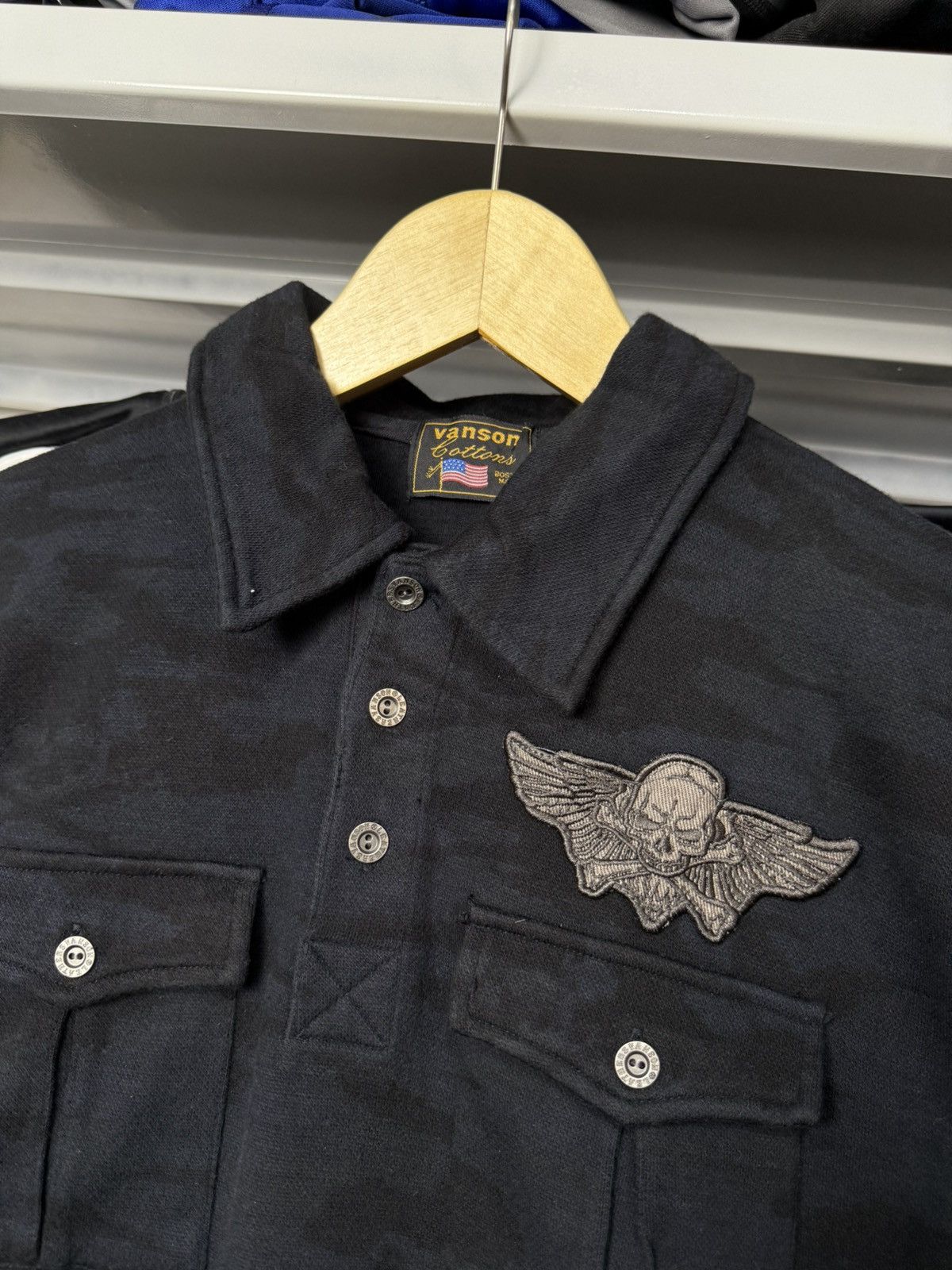 Vanson Leathers VANSON LEATHERS VINTAGE RARE COLLAR T-SHIRT Size US M / EU 48-50 / 2 - 4 Thumbnail