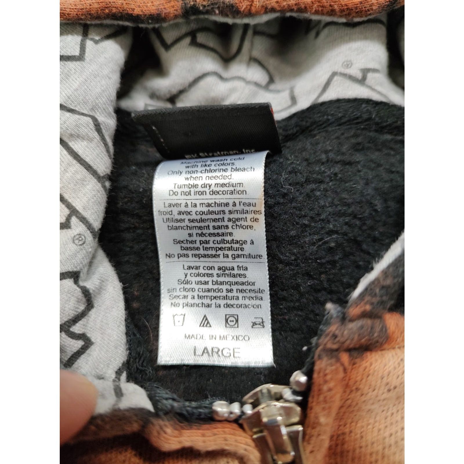 Harley Davidson Harley-Davidson Womens Tag L Hoodie Sweatshirt Full Zip Biker Tie Dye Acid Wash Black Size L Size L / US 10 / IT 46 - 6 Thumbnail