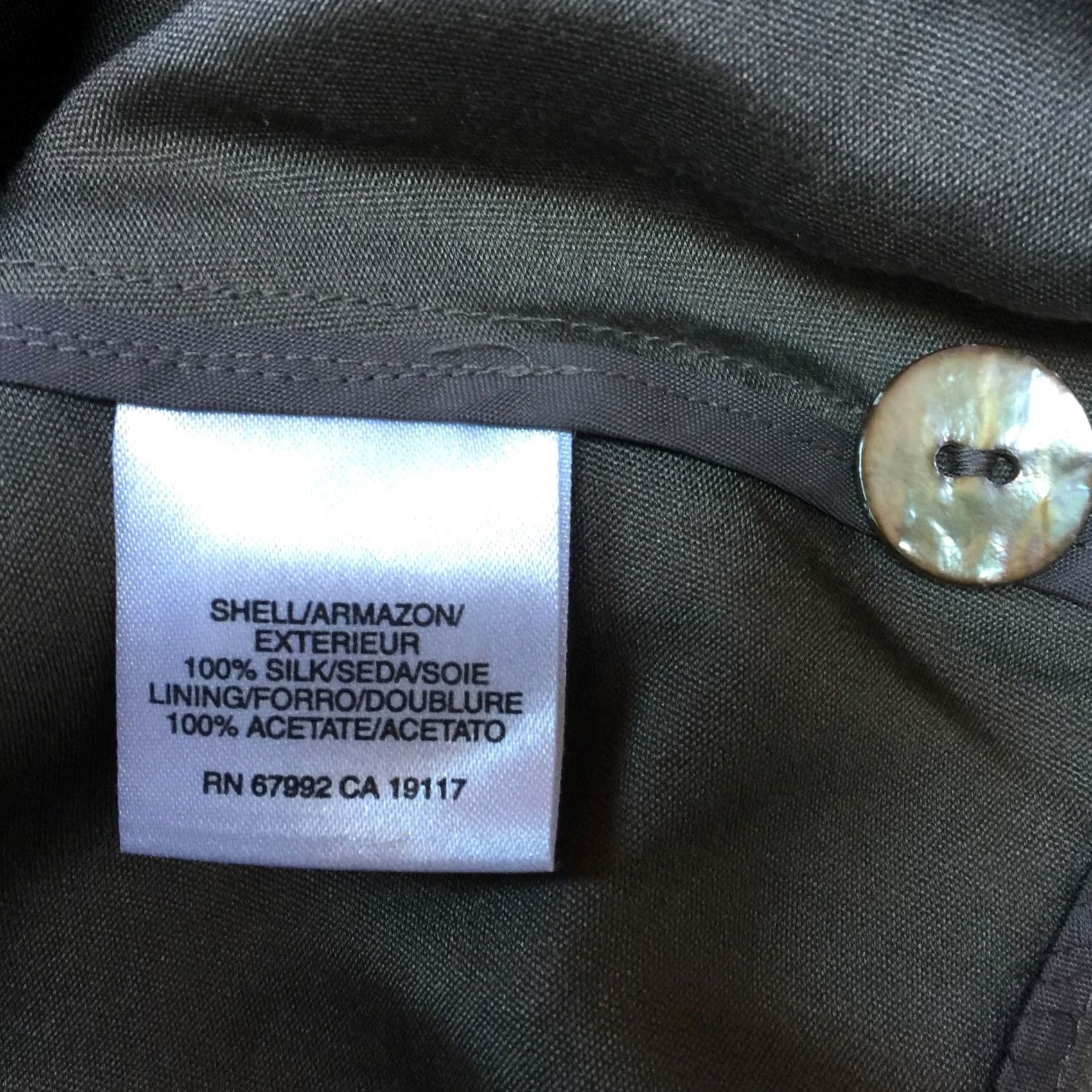 Olive Sigrid Olsen Blazer Jacket 3/4 Sleeve Silk Olive Green Sz 4 Womens Button Front Casual Size S / US 4 / IT 40 - 4 Thumbnail