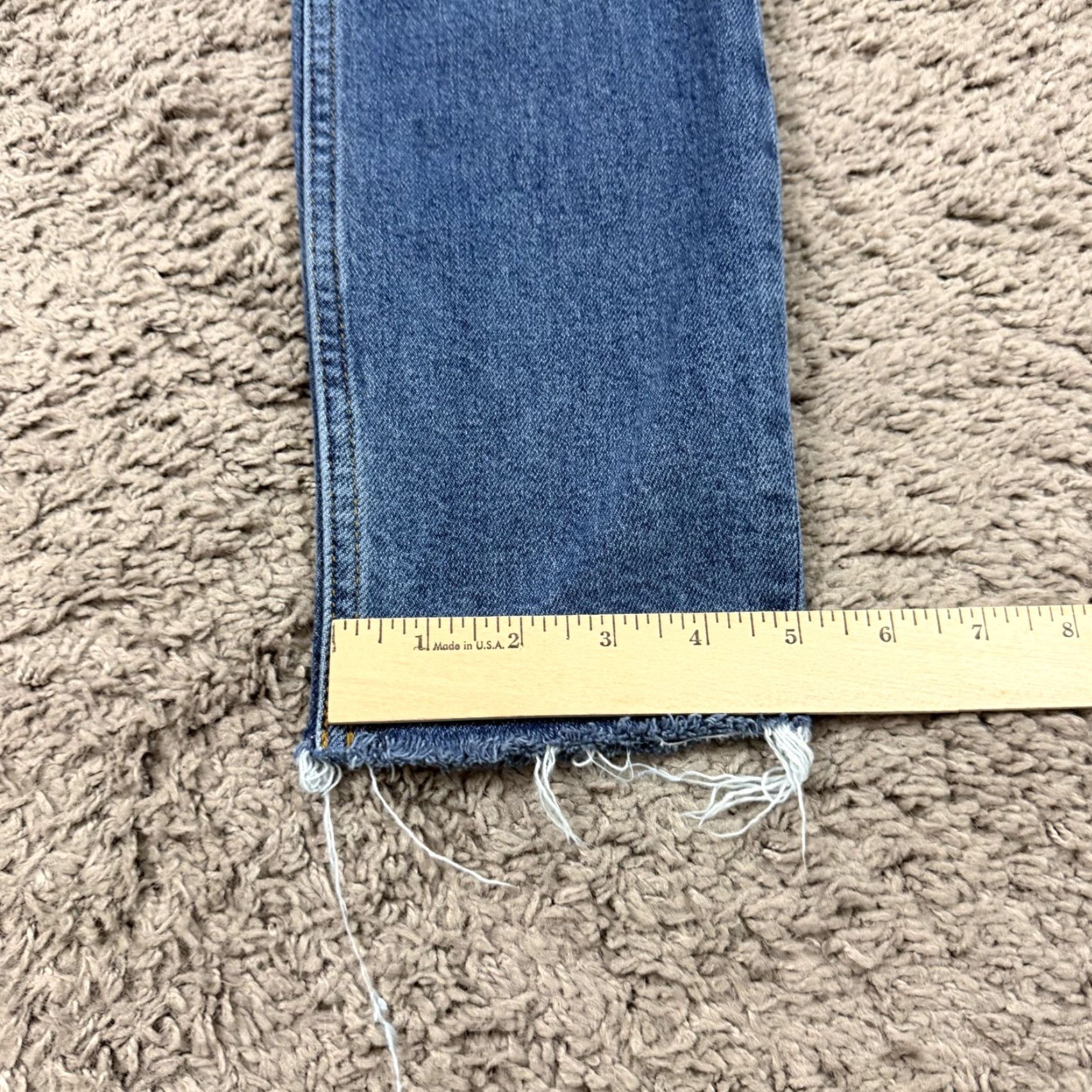 RE/DONE RE/DONE Jeans Women 25 Skinny Ankle Crop High Rise Distressed Denim Blue 24x27 Stretch Regular 90s? Size 42" / US 20 - 7 Thumbnail
