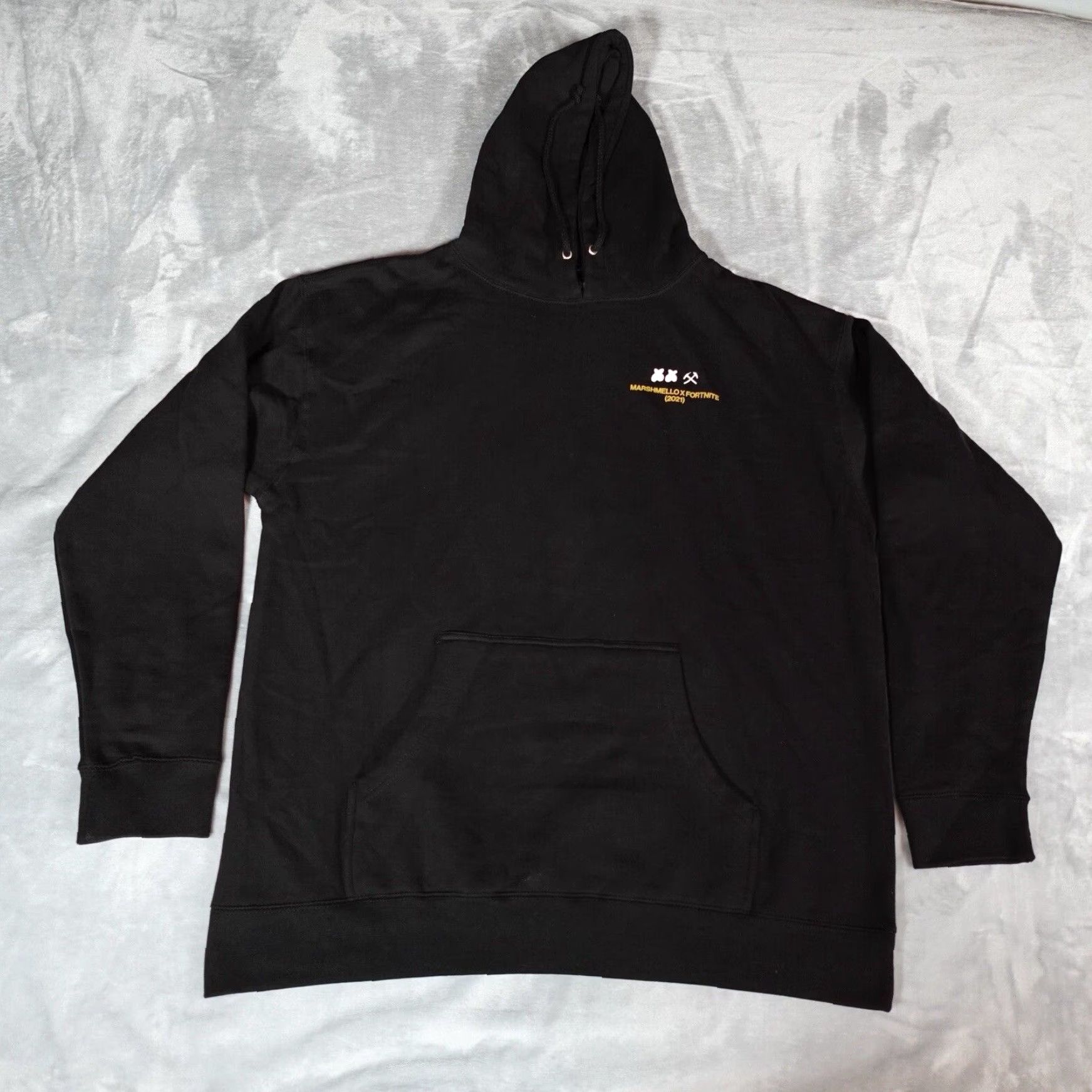 Vintage Fortnite x Marshmello Gaming Hoodie Adult XL Black Graphic Print Size US XL / EU 56 / 4 - 3 Thumbnail