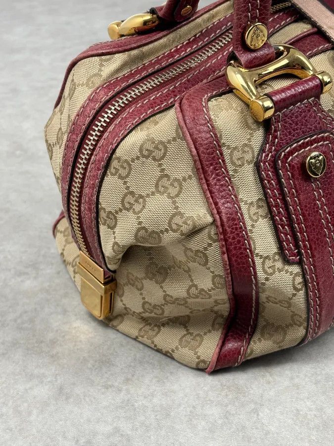Gucci SS2009 Gucci Red & Beige Monogram Heritage Bag by Frida Giannini Size ONE SIZE - 9 Thumbnail