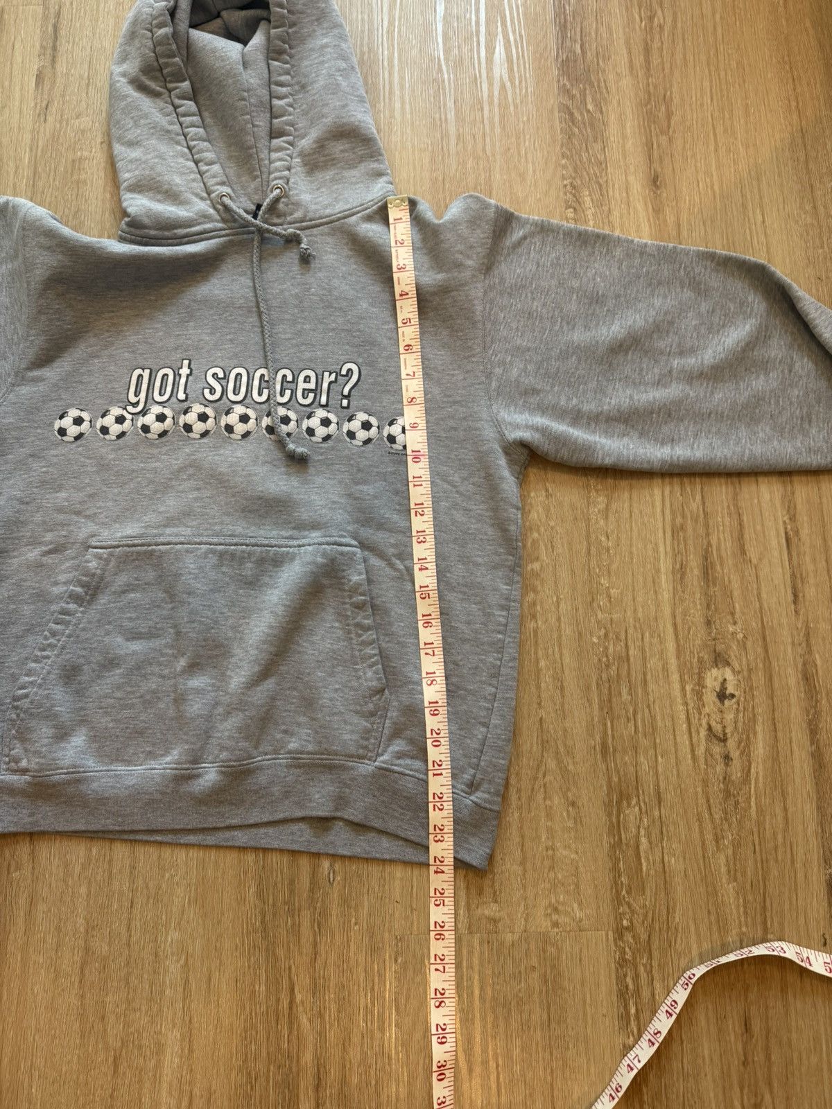 Vintage Grey and white vintage 90s soccer hoodie Size US S / EU 44-46 / 1 - 6 Thumbnail