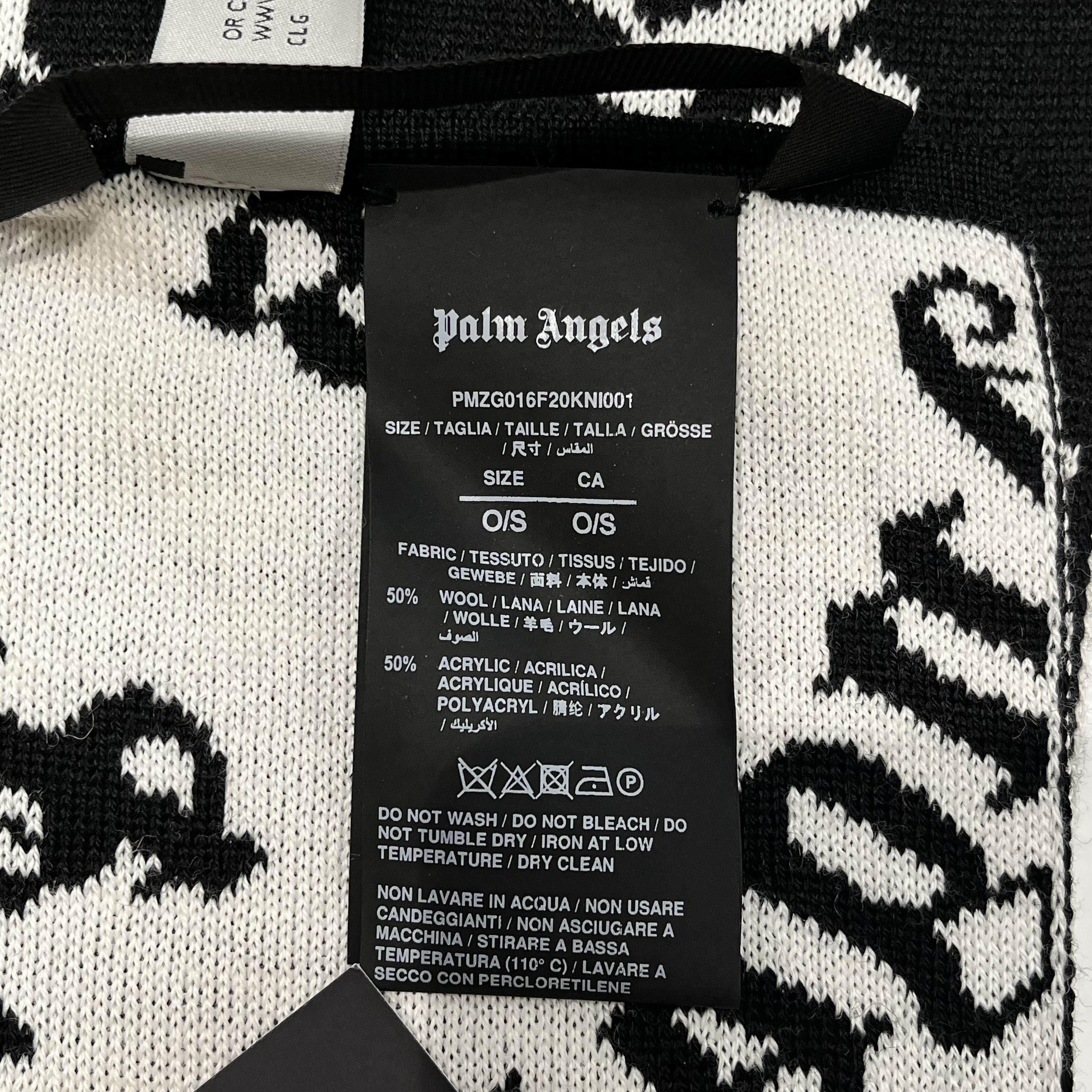 Palm Angels Palm Angels Scarf Black/White Size ONE SIZE - 11 Thumbnail